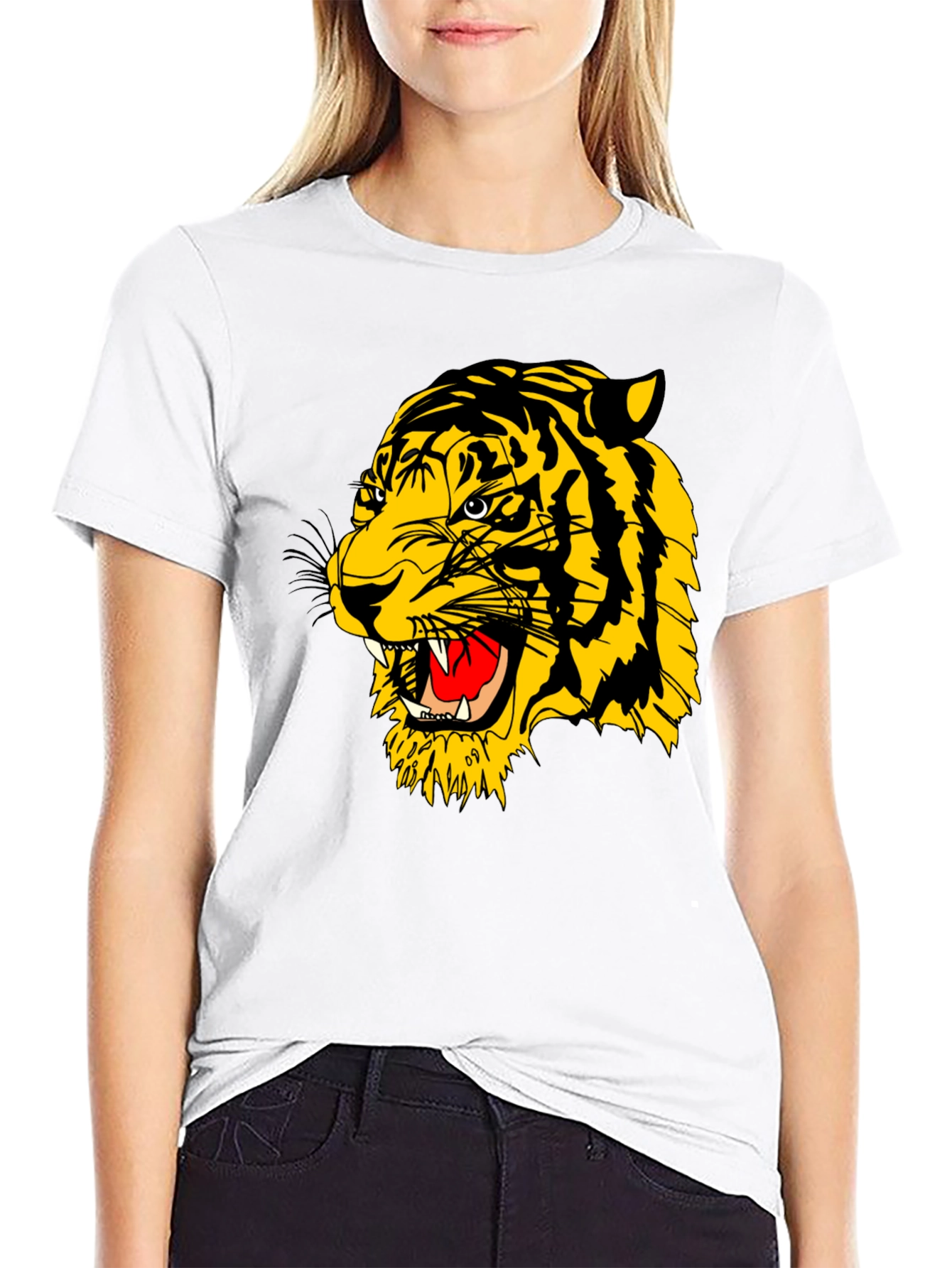 Roaring Tiger Graphic Black T-Shirt
