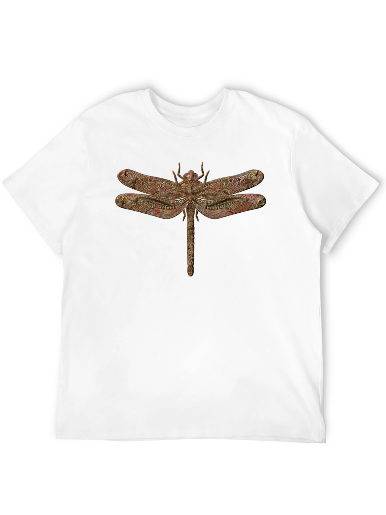 Dragonfly Graphic Print Black T-Shirt