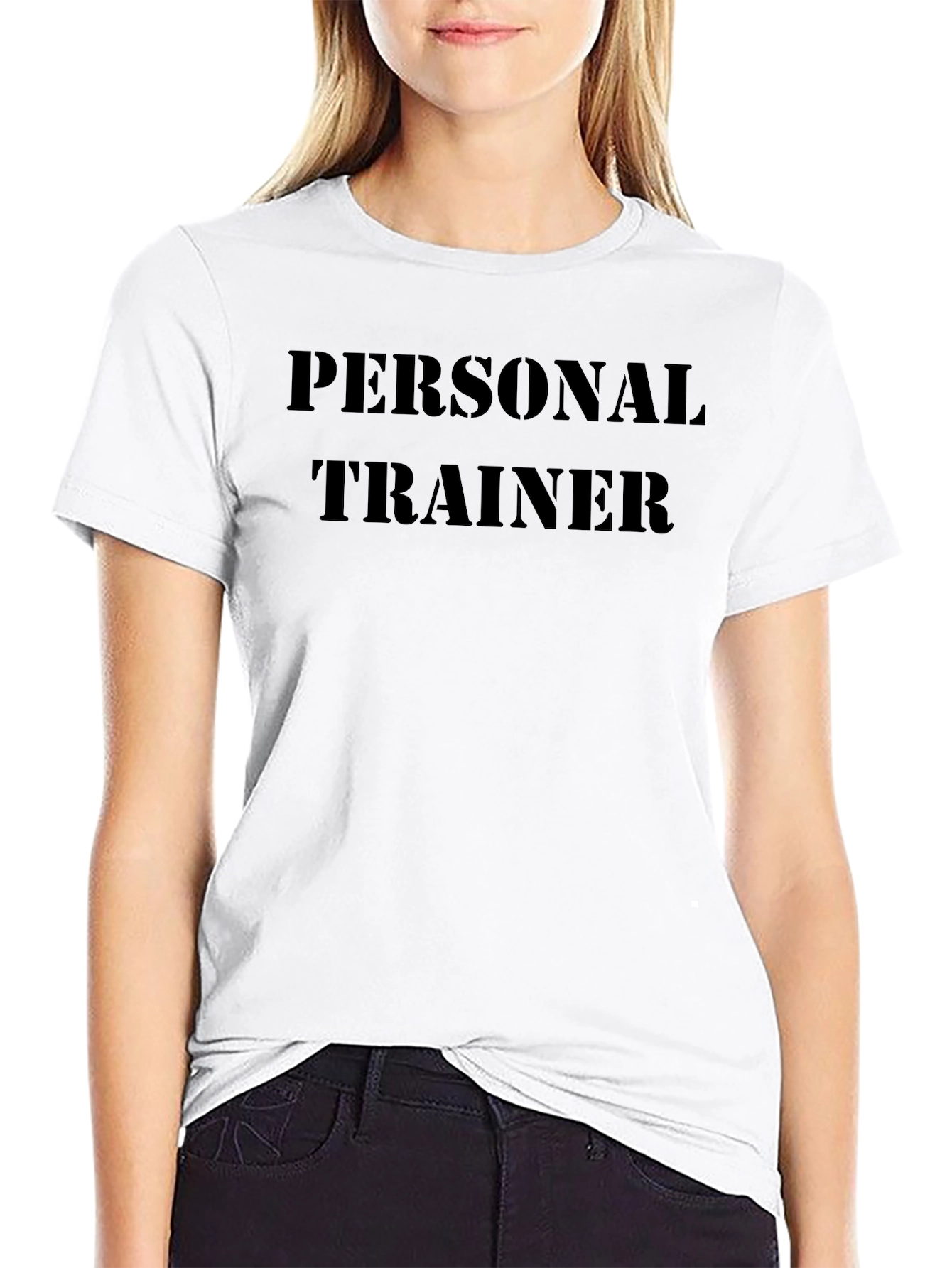 Personal Trainer Black Cotton T-Shirt