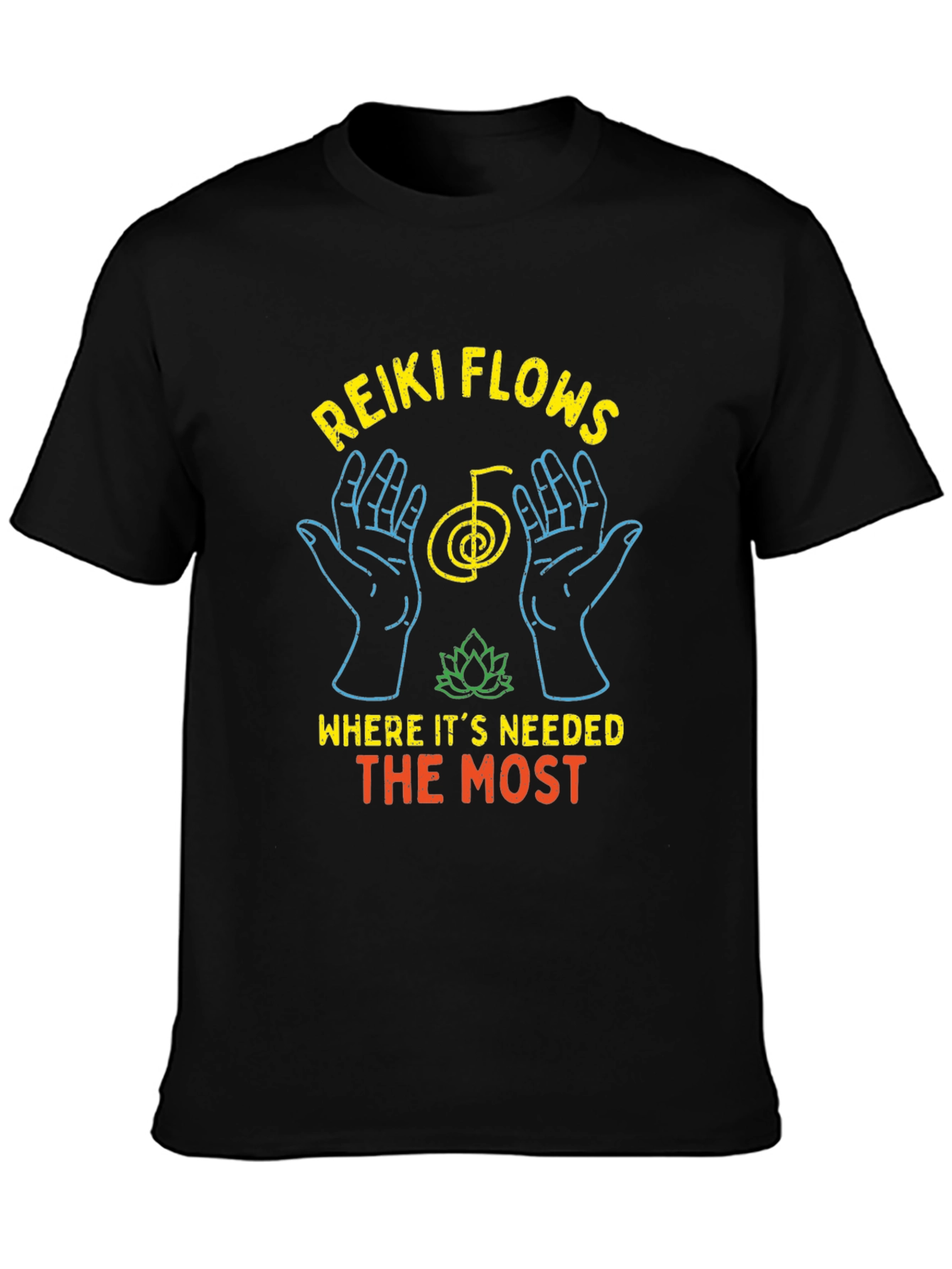 Reiki Flows T-Shirt - Energy Healing Design