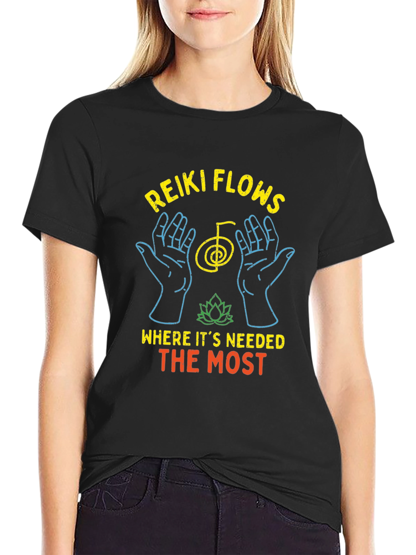 Reiki Flows T-Shirt - Energy Healing Design