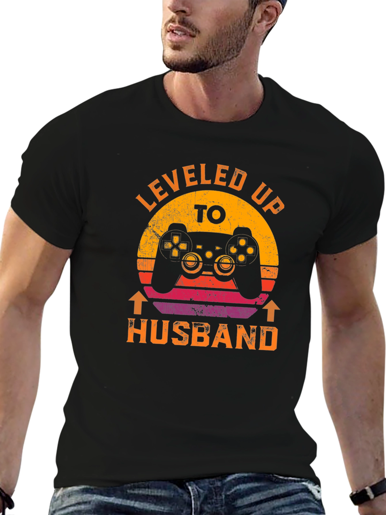 Leveled Up to Husband Gaming T-Shirt
