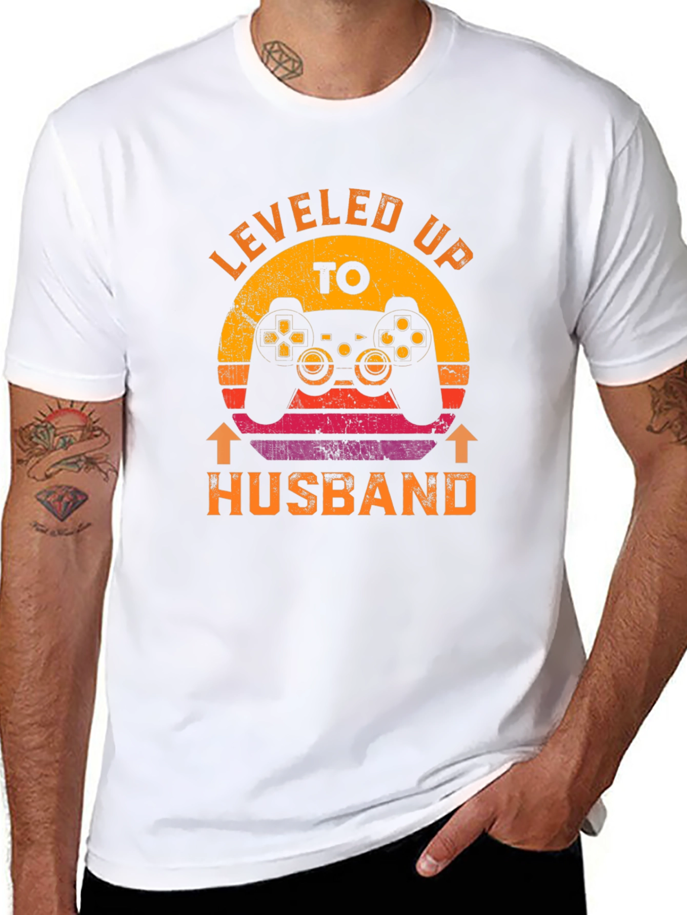 Leveled Up to Husband Gaming T-Shirt