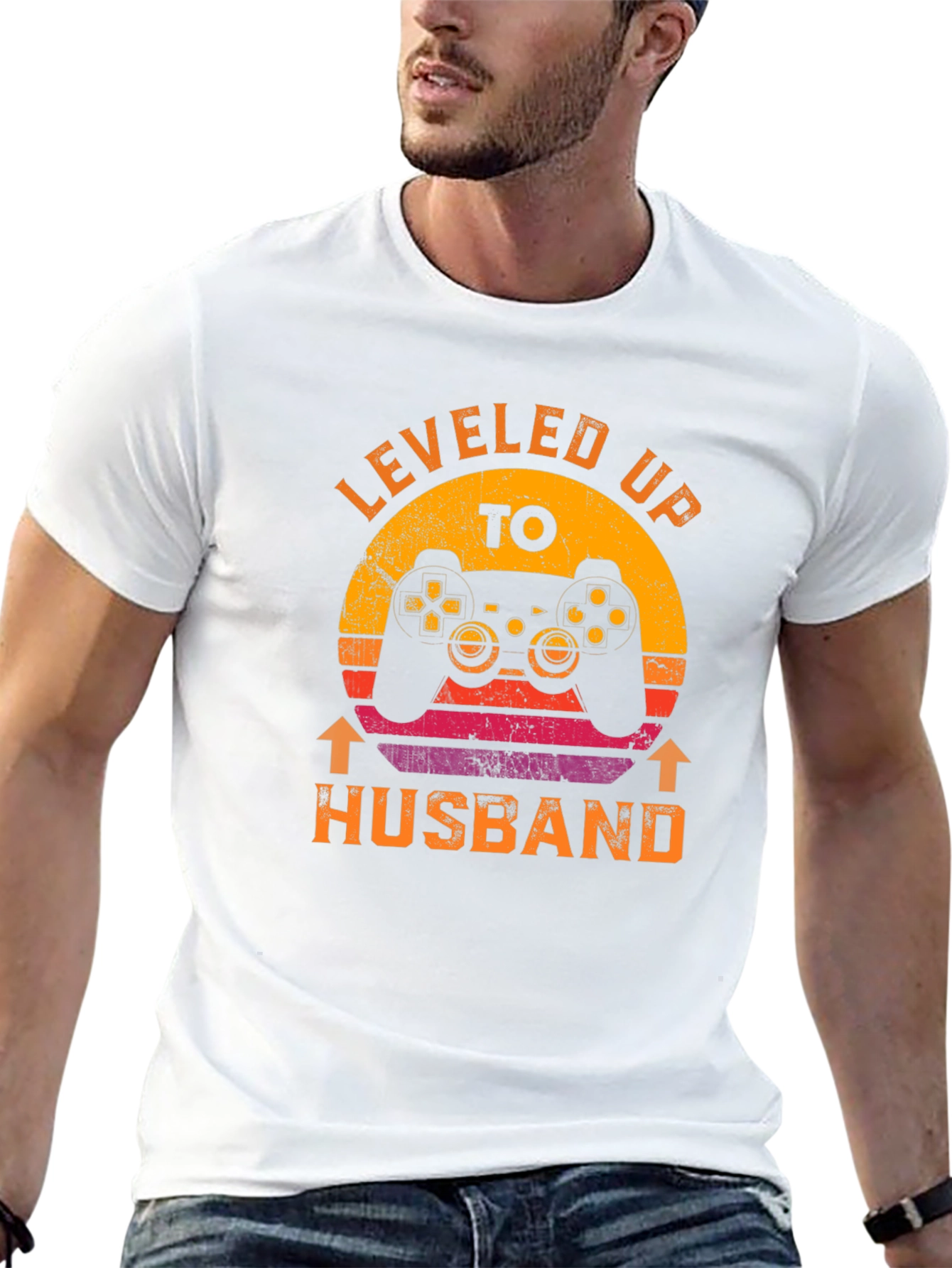 Leveled Up to Husband Gaming T-Shirt