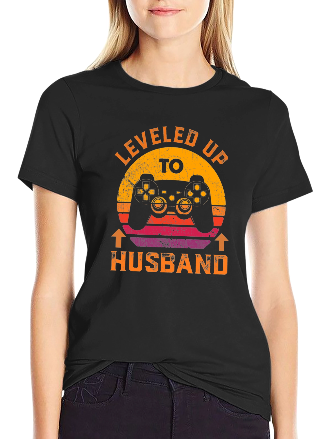 Leveled Up to Husband Gaming T-Shirt