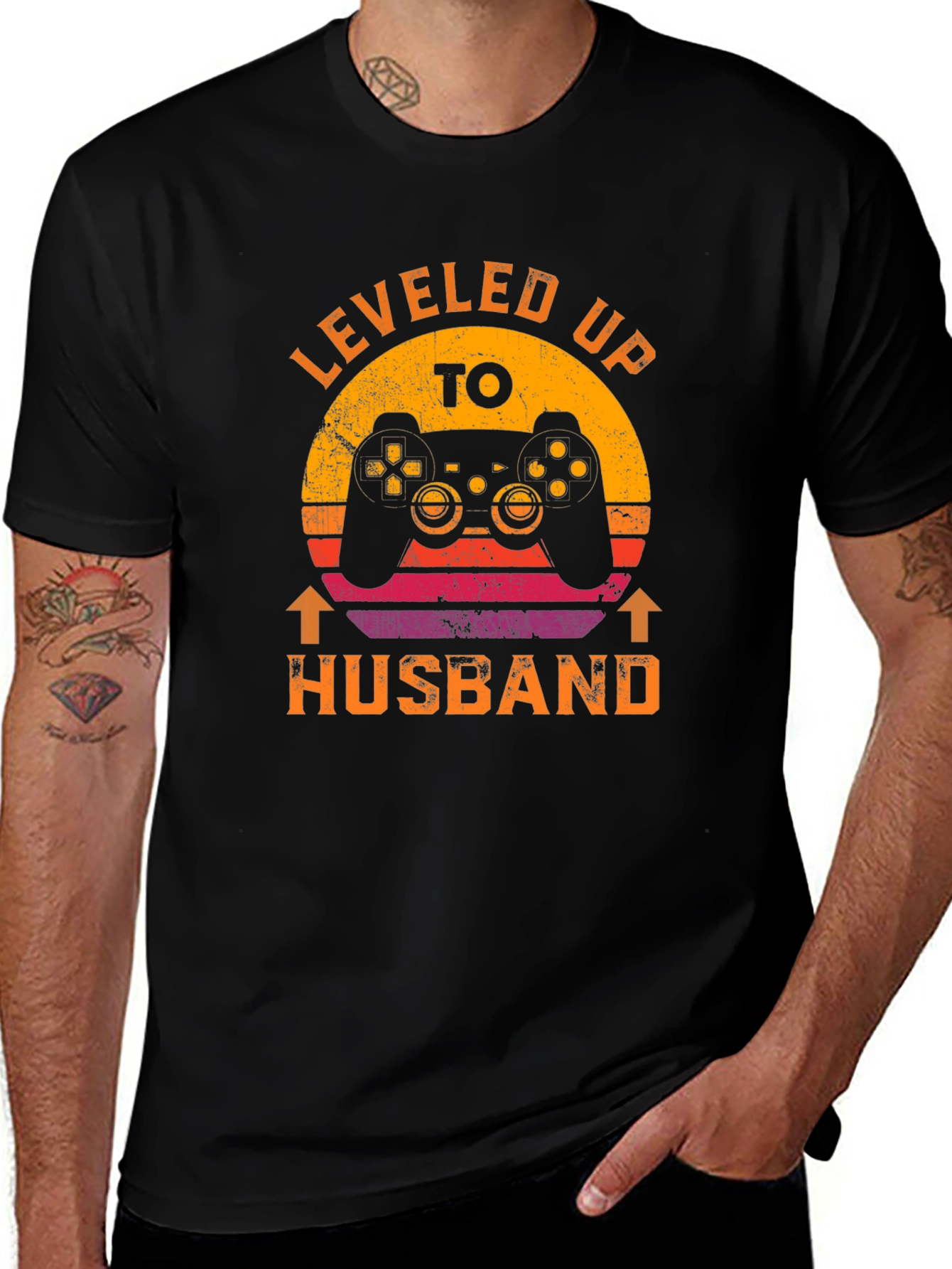 Leveled Up to Husband Gaming T-Shirt