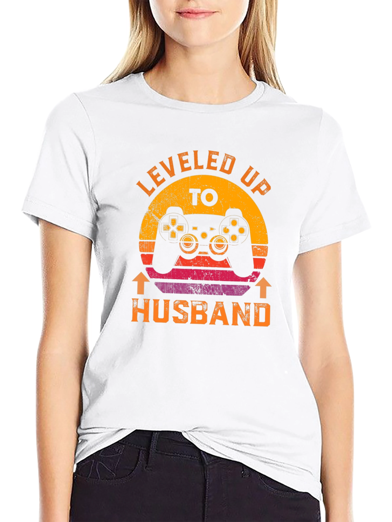 Leveled Up to Husband Gaming T-Shirt