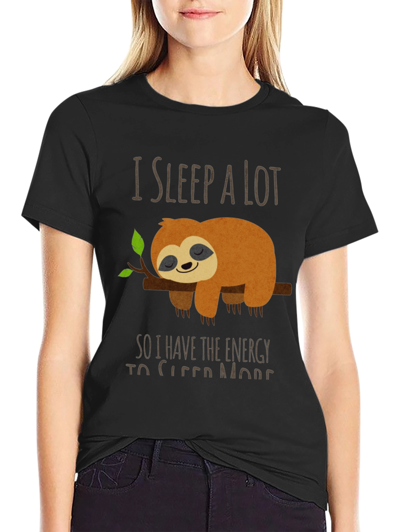 Funny Sloth T-Shirt - I Sleep a Lot
