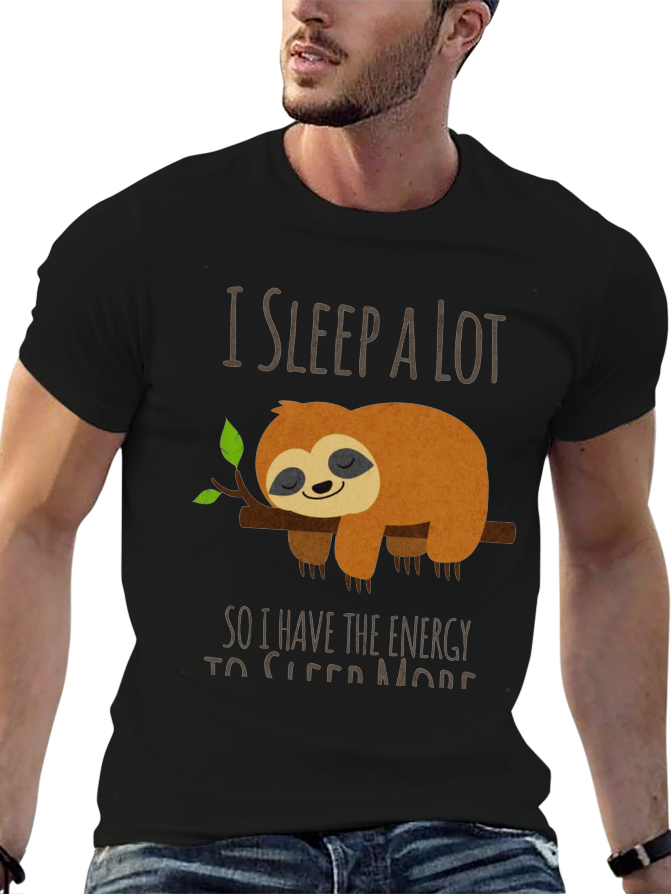 Funny Sloth T-Shirt - I Sleep a Lot