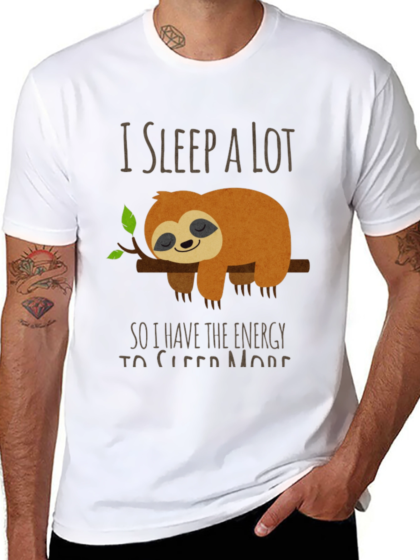 Funny Sloth T-Shirt - I Sleep a Lot