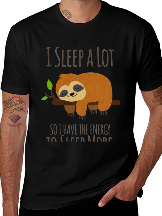 Funny Sloth T-Shirt - I Sleep a Lot