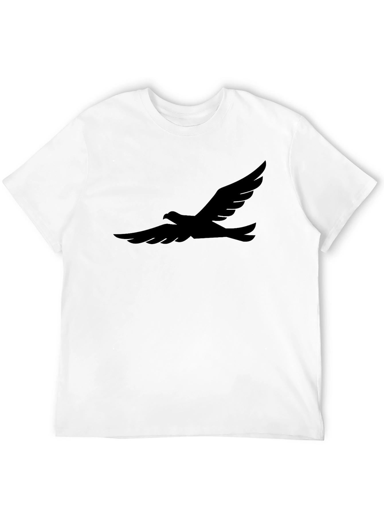Black T-Shirt with Bird Graphic