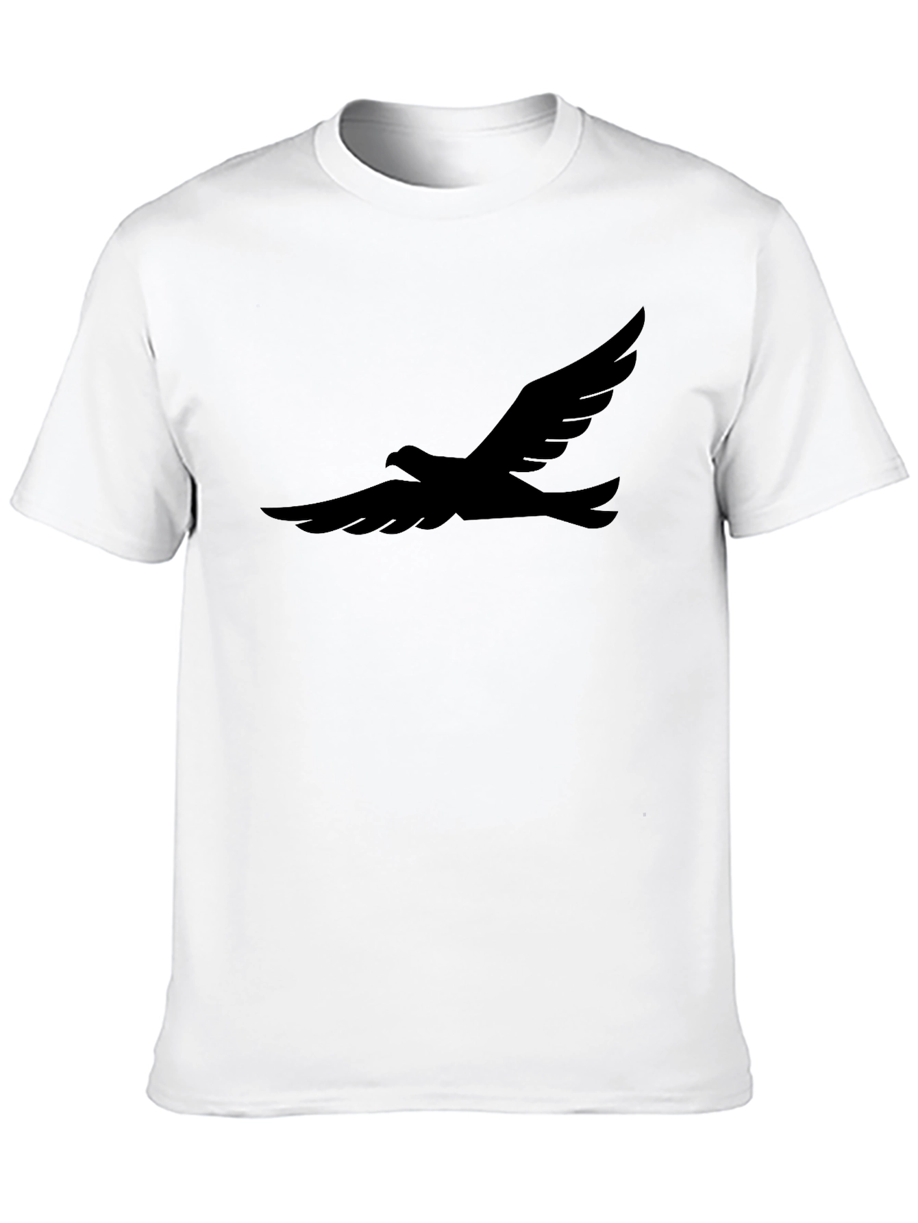 Black T-Shirt with Bird Graphic