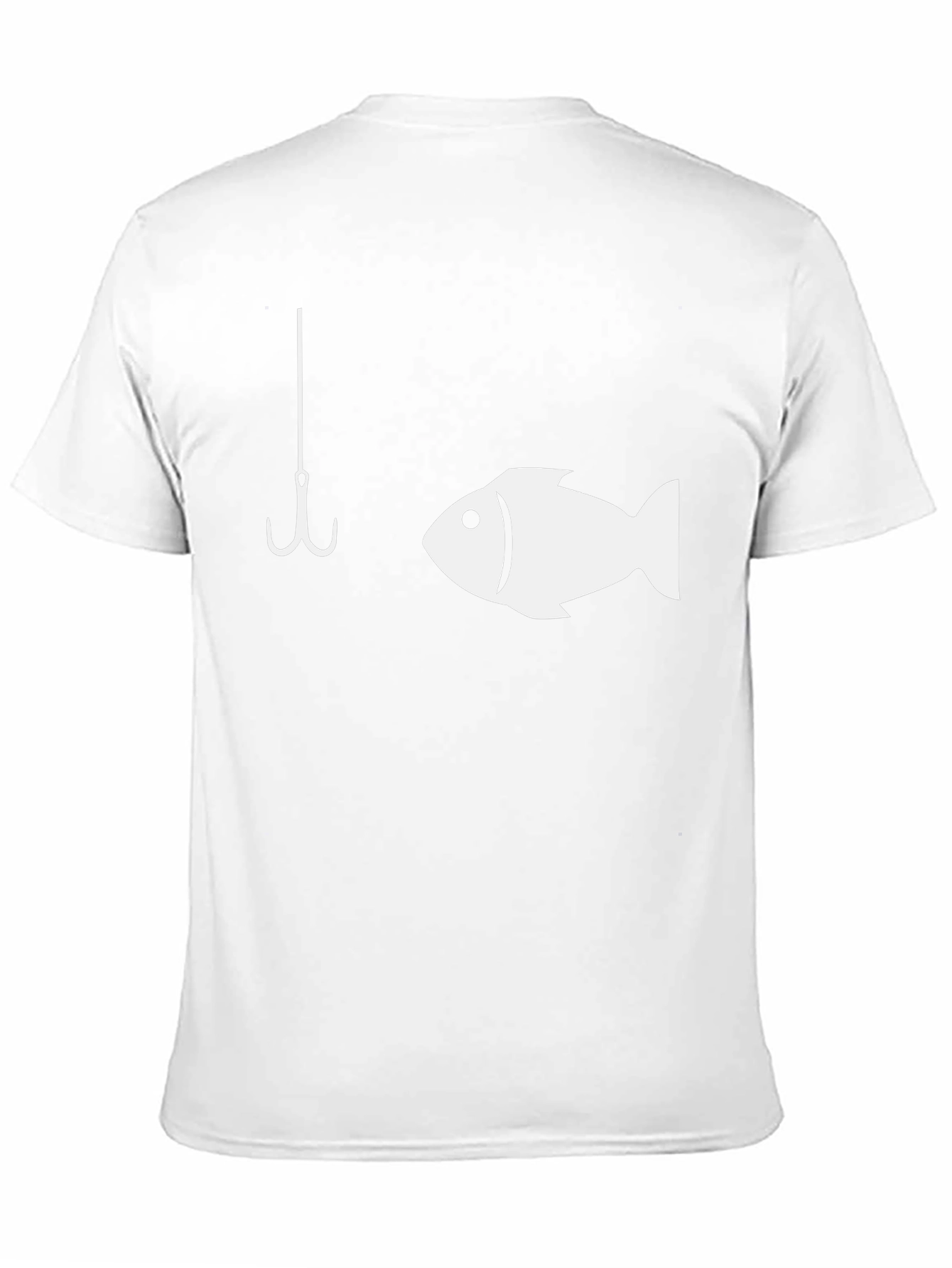 Fishing Hook & Fish Graphic T-Shirt