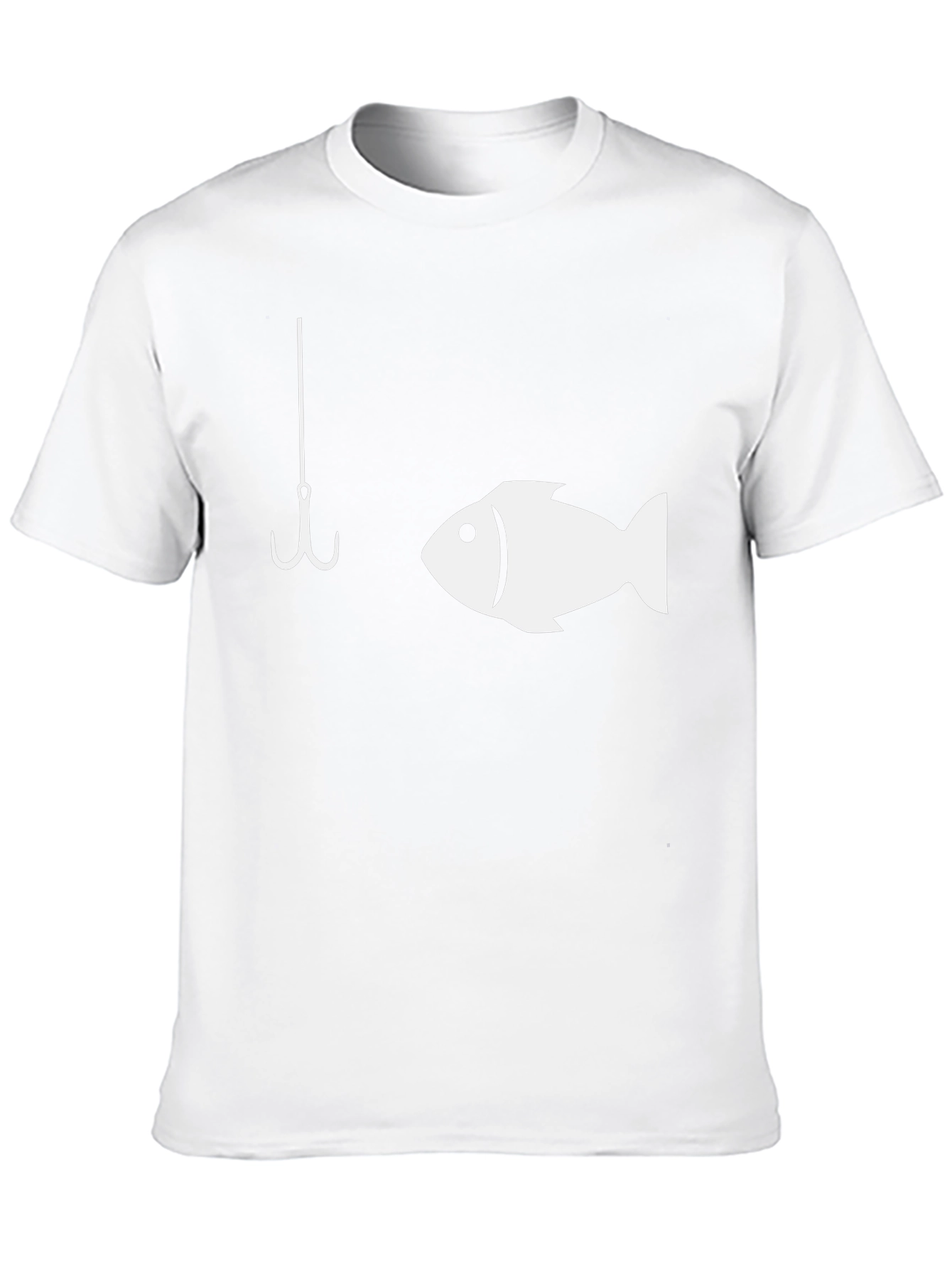 Fishing Hook & Fish Graphic T-Shirt
