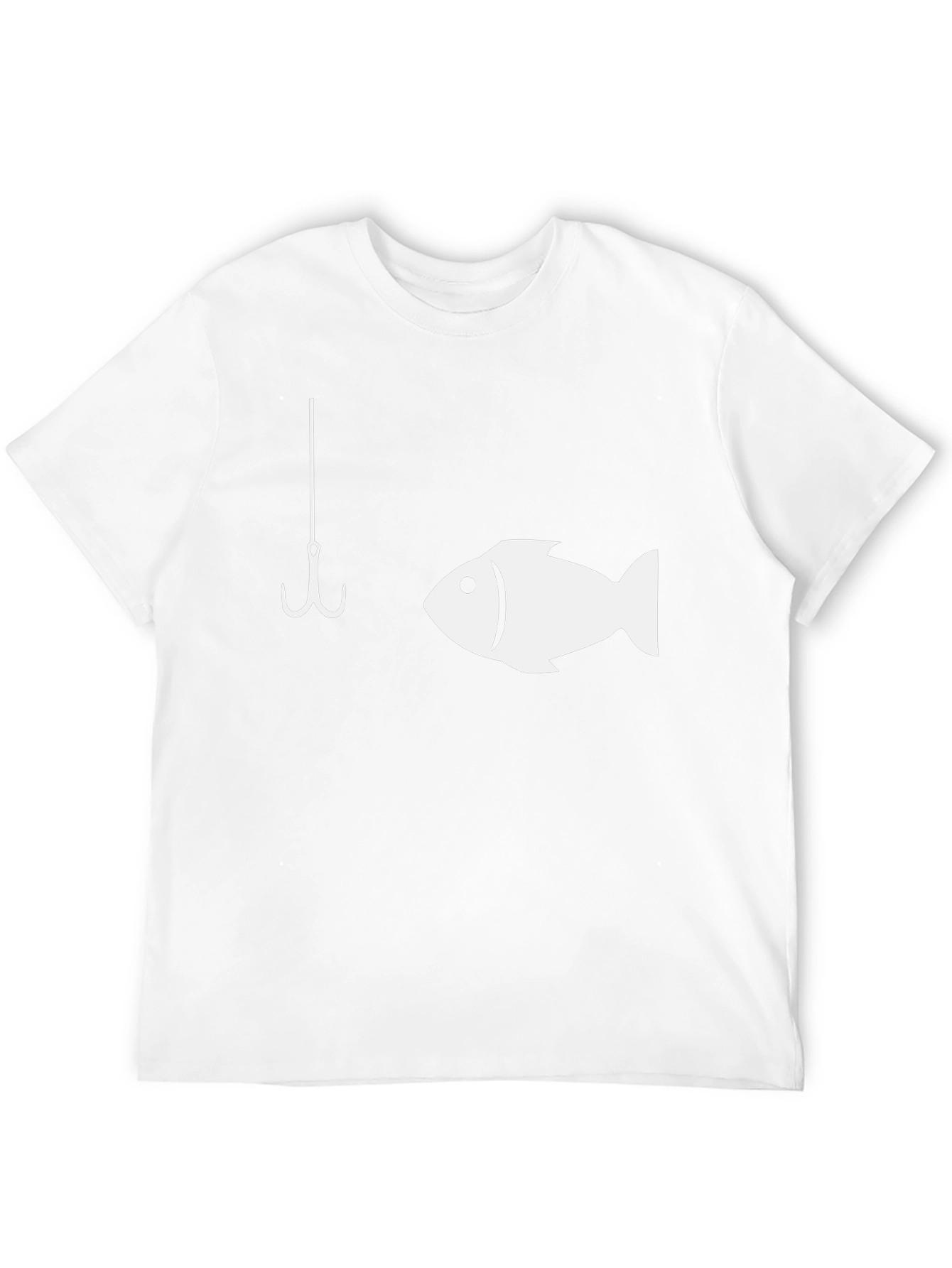 Fishing Hook & Fish Graphic T-Shirt