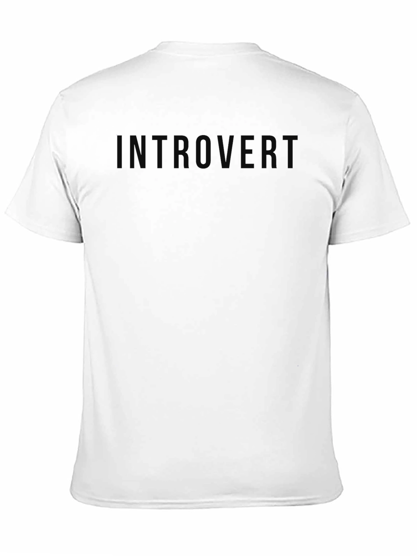 Introvert Black Cotton Tee - Comfortable Everyday Wear