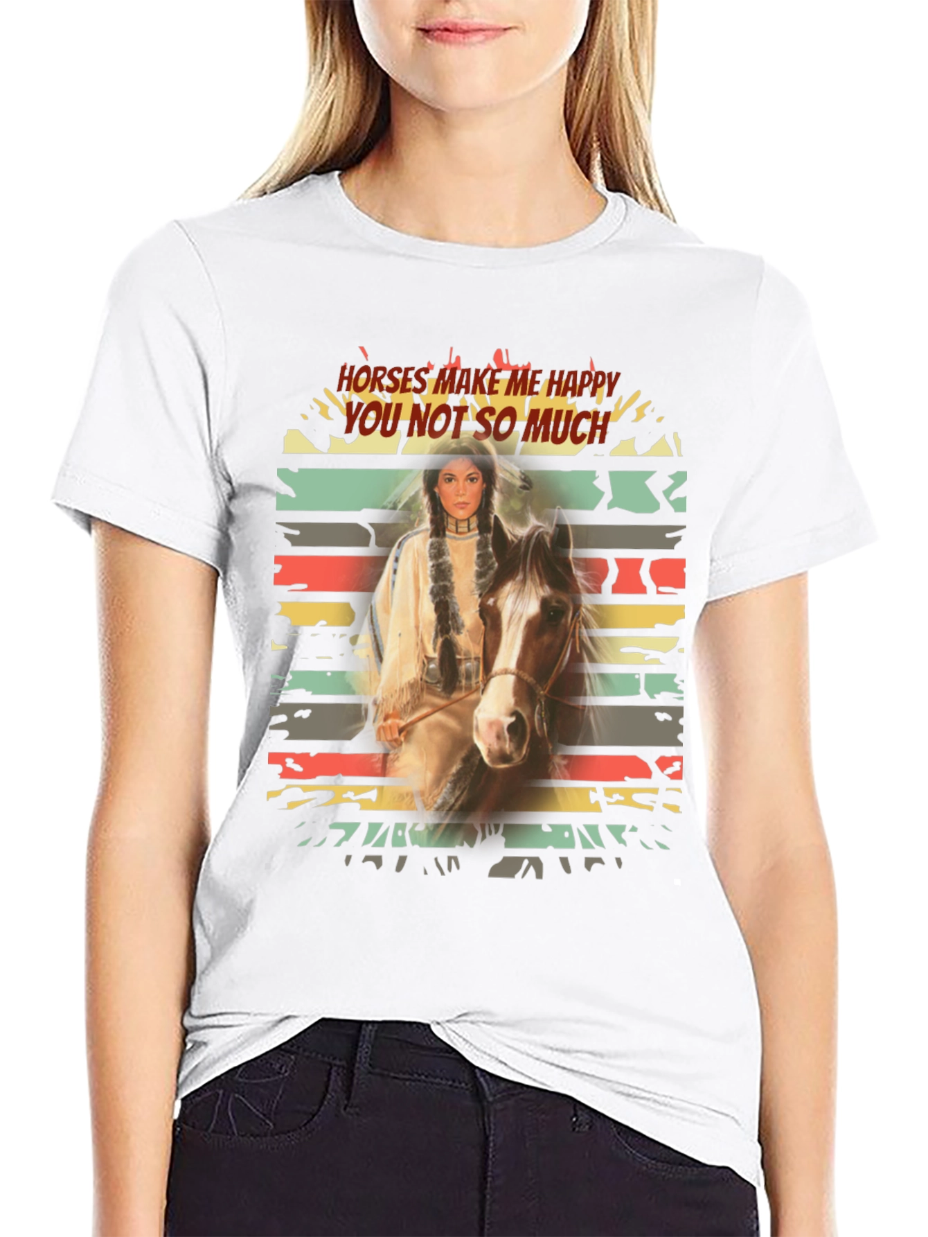 Horses Make Me Happy Graphic Tee