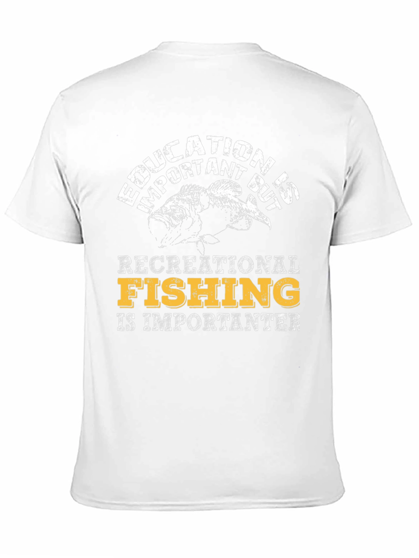 Funny Fishing T-Shirt - Education vs. Fishing