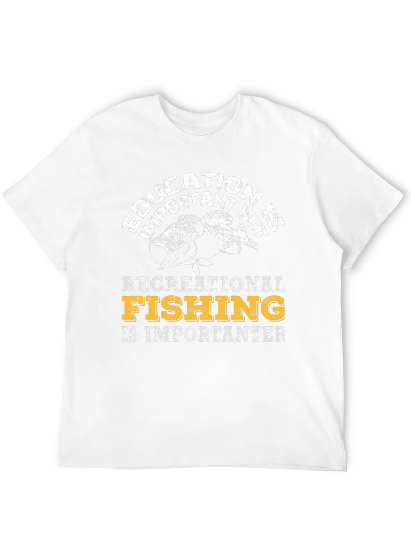 Funny Fishing T-Shirt - Education vs. Fishing