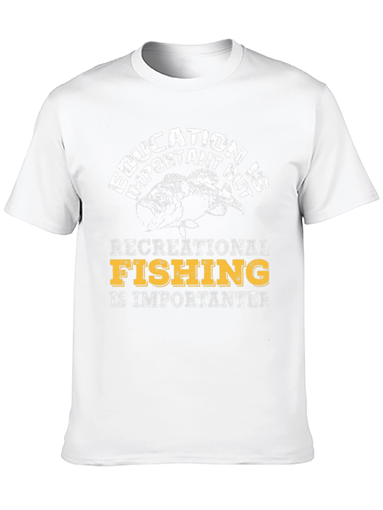 Funny Fishing T-Shirt - Education vs. Fishing