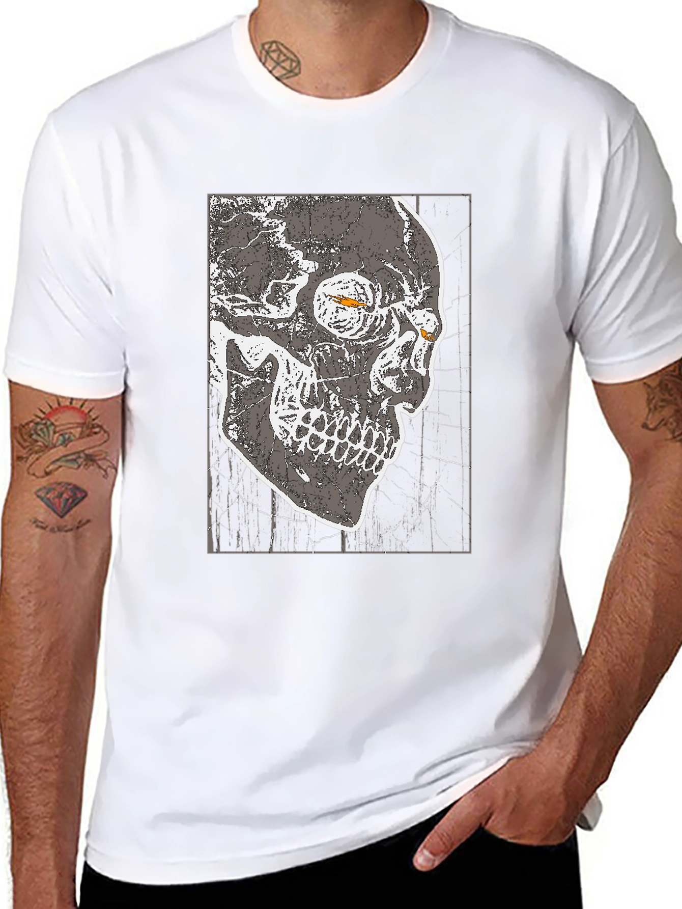 Skull Graphic Print Tee