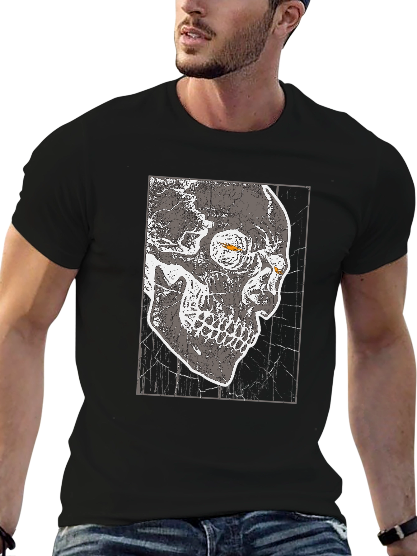 Skull Graphic Print Tee
