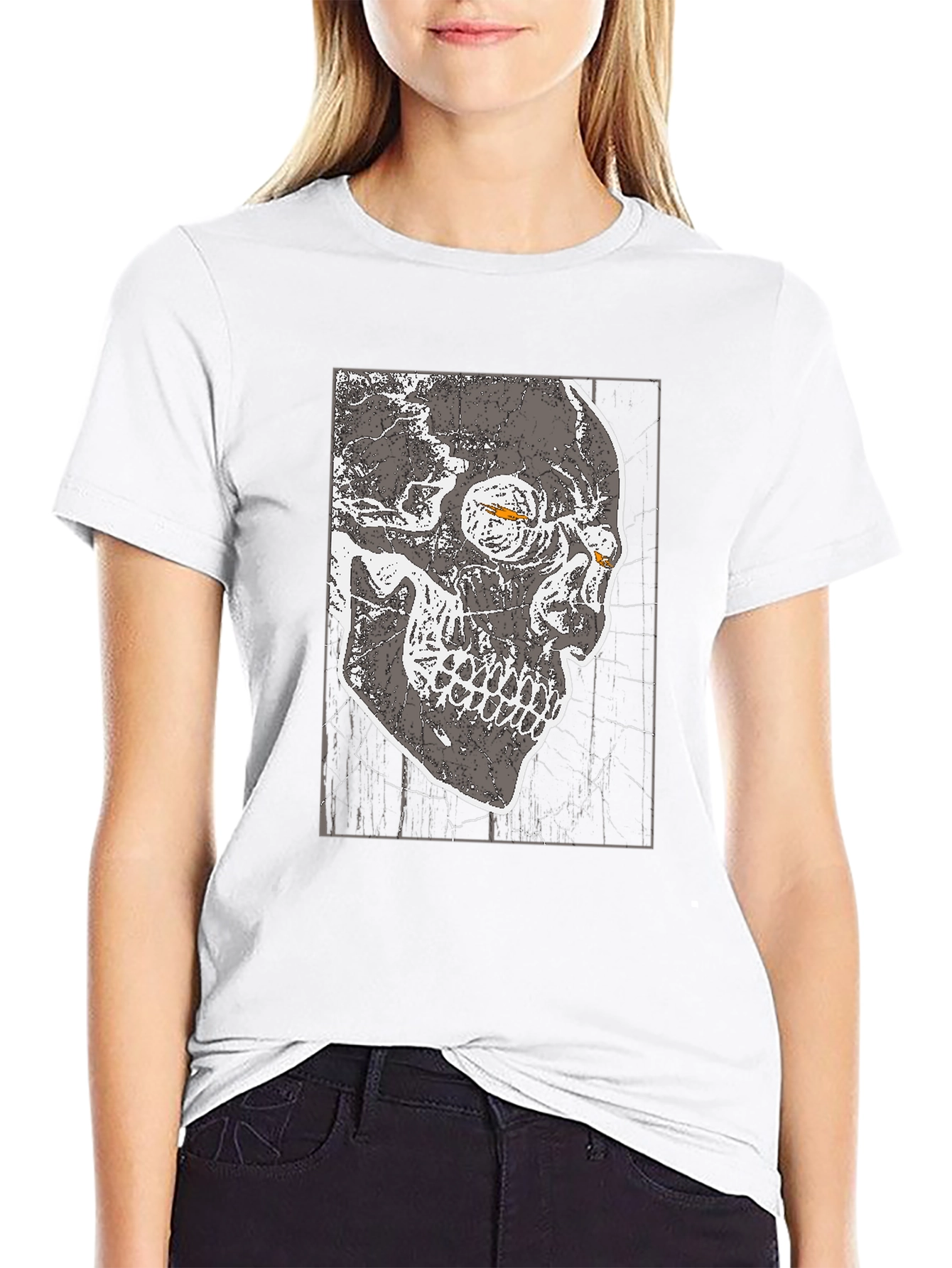 Skull Graphic Print Tee