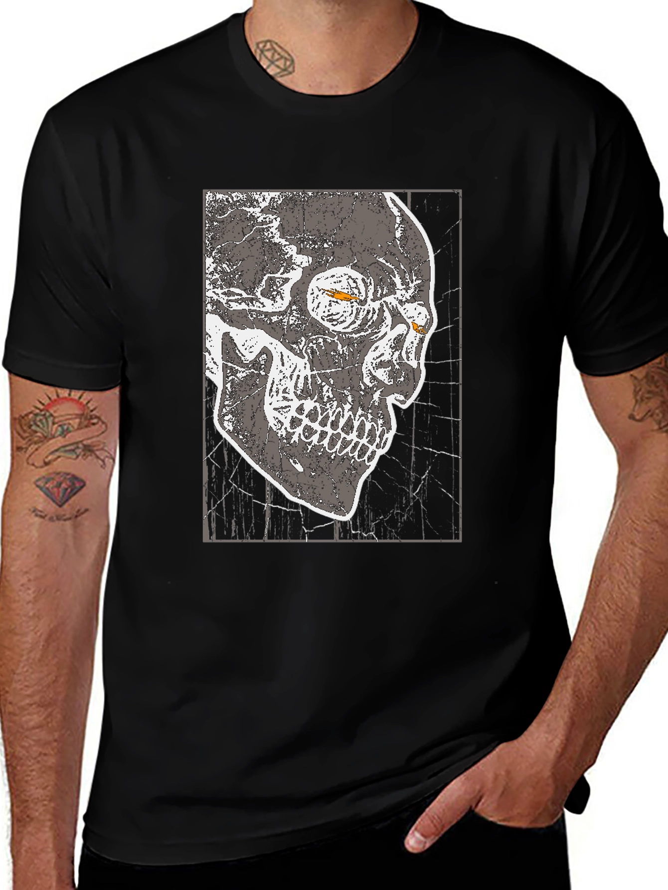 Skull Graphic Print Tee