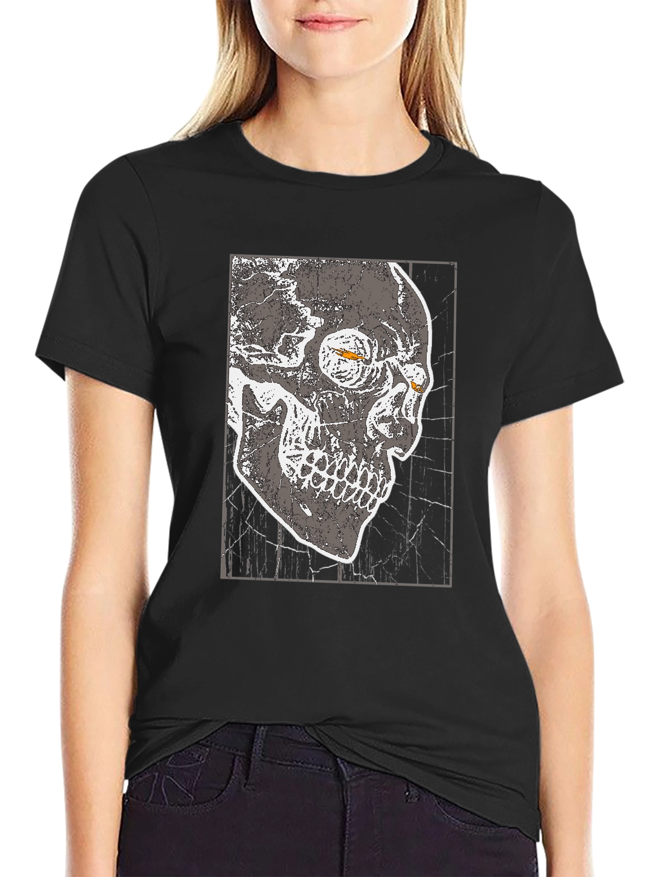 Skull Graphic Print Tee