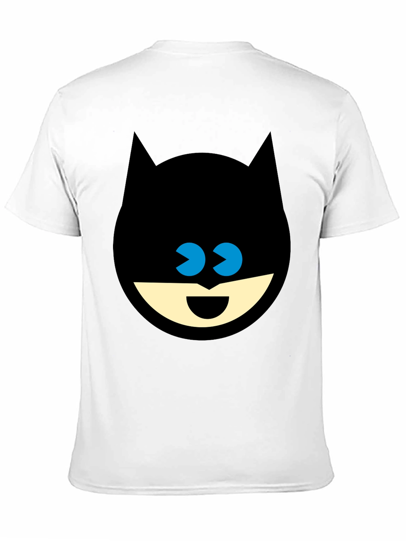 Funny Batman Face Black T-Shirt