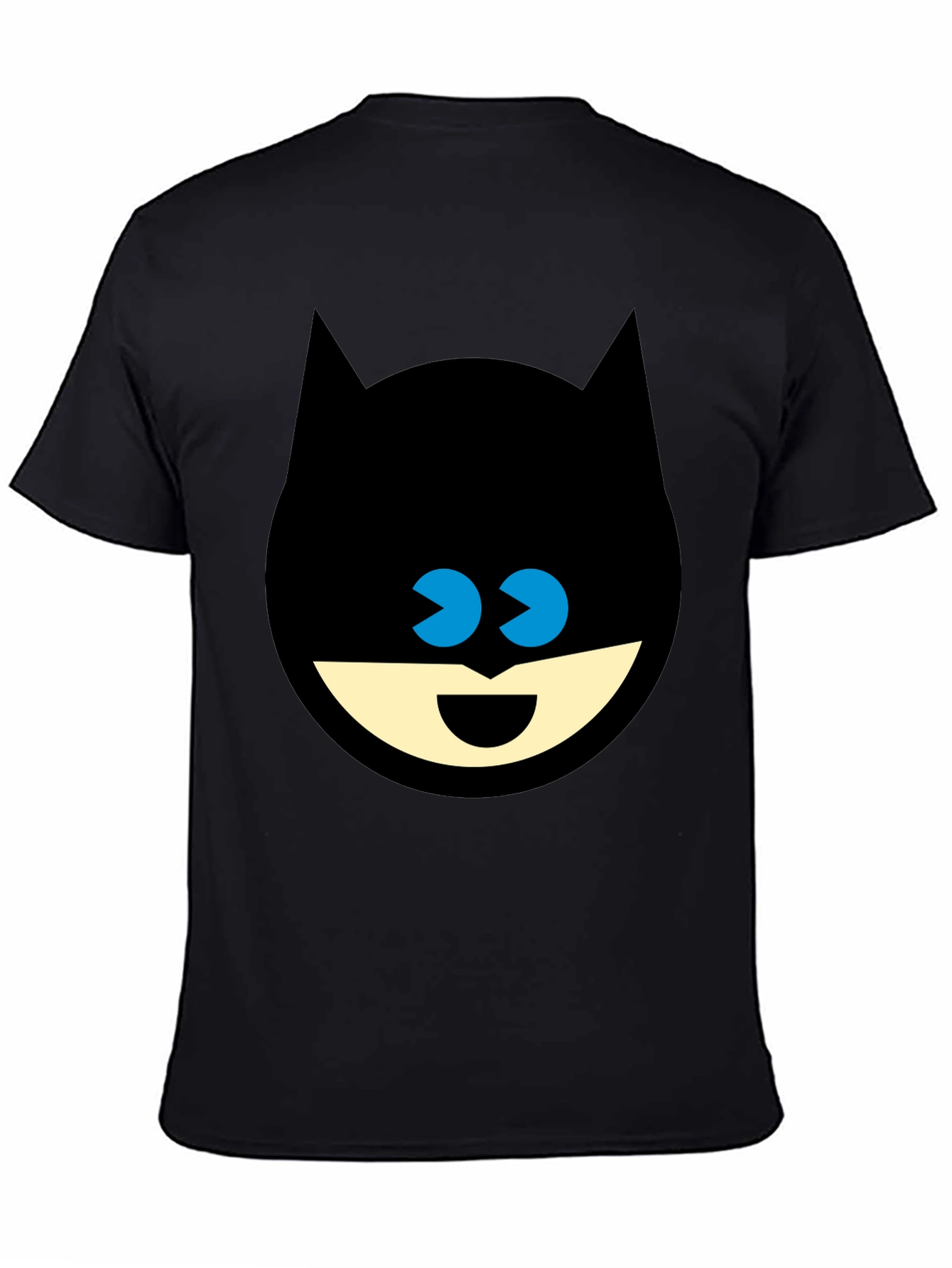 Funny Batman Face Black T-Shirt