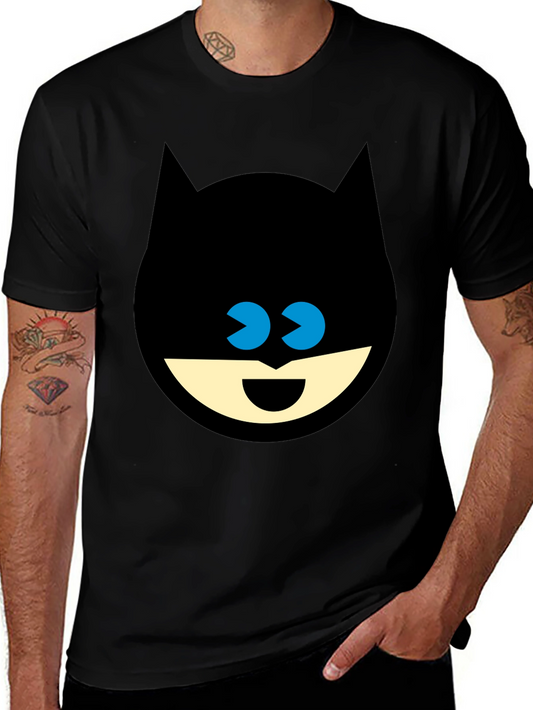 Funny Batman Face Black T-Shirt