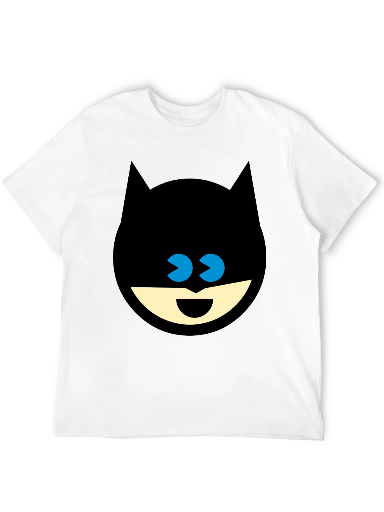 Funny Batman Face Black T-Shirt
