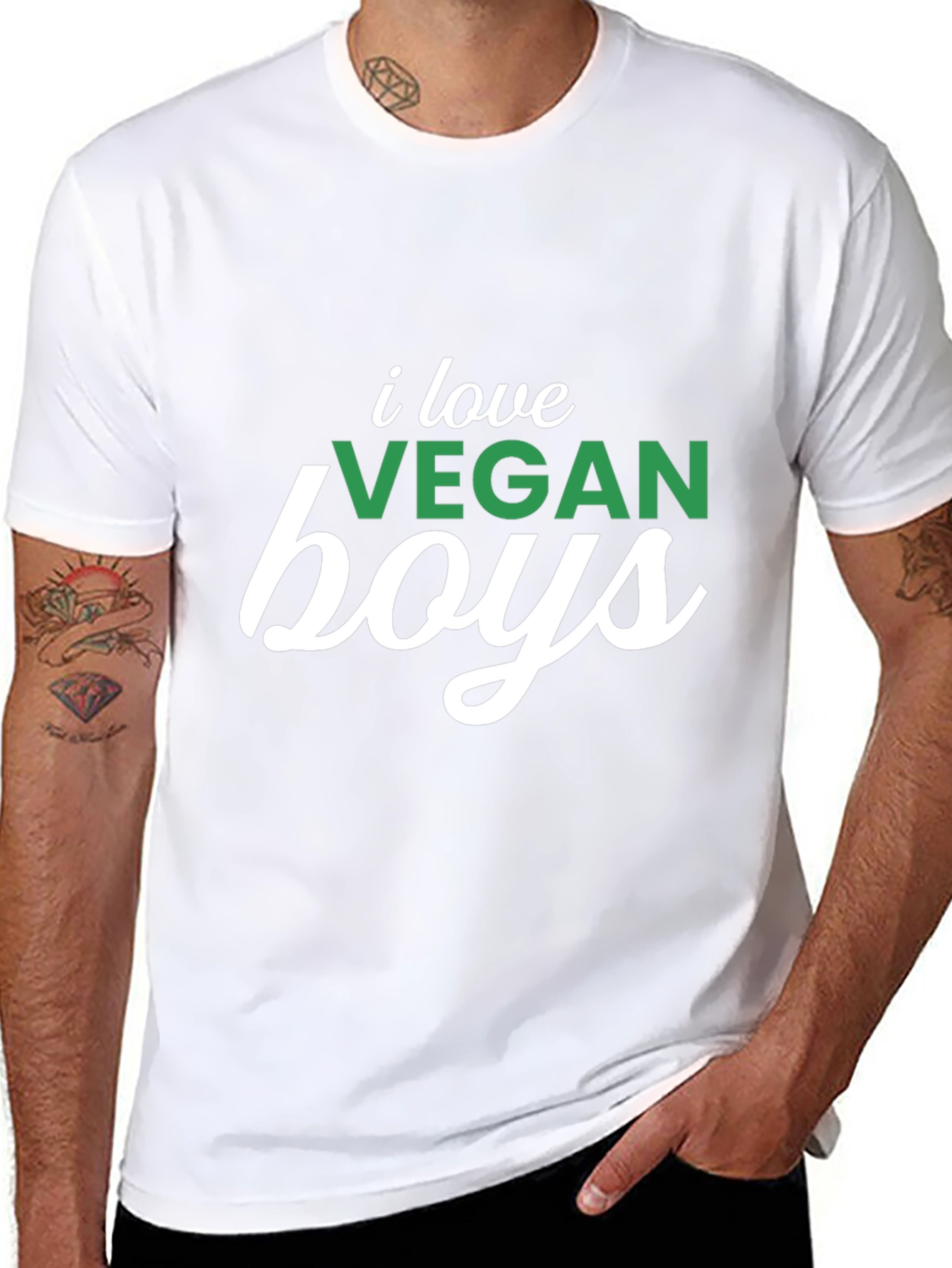 I Love Vegan Boys Graphic Tee - Unisex