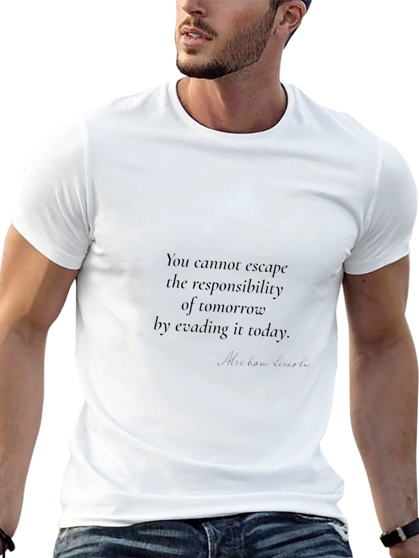 Inspirational Quote Tee: Escape Responsibility?
