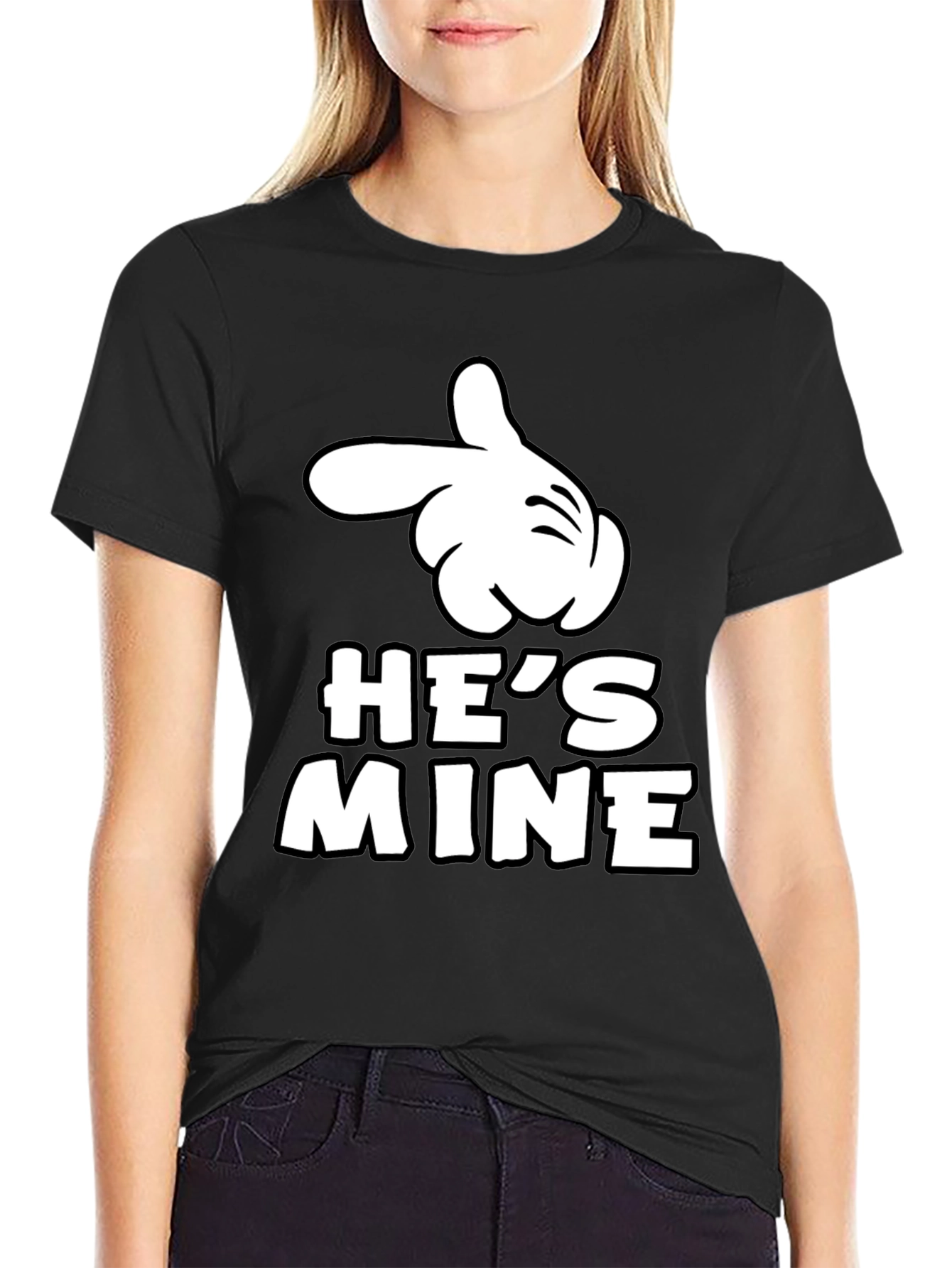 Hes Mine Matching Couple T-Shirt - Novelty Design
