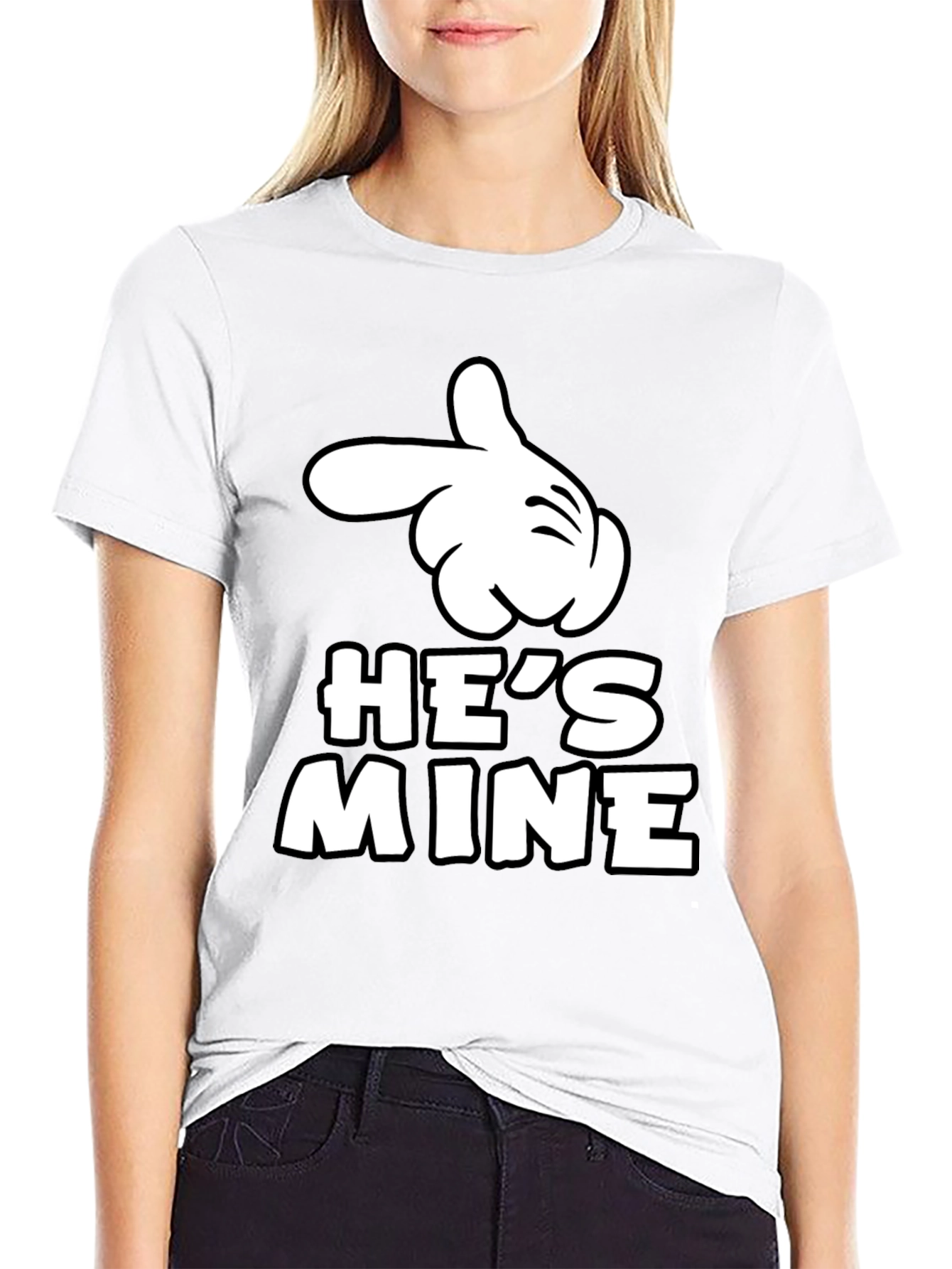 Hes Mine Matching Couple T-Shirt - Novelty Design