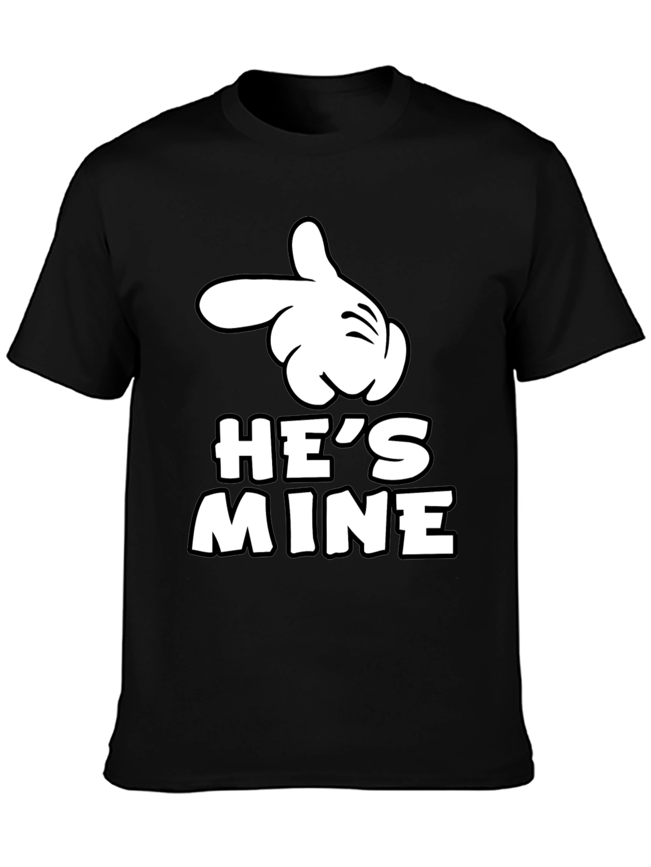 Hes Mine Matching Couple T-Shirt - Novelty Design
