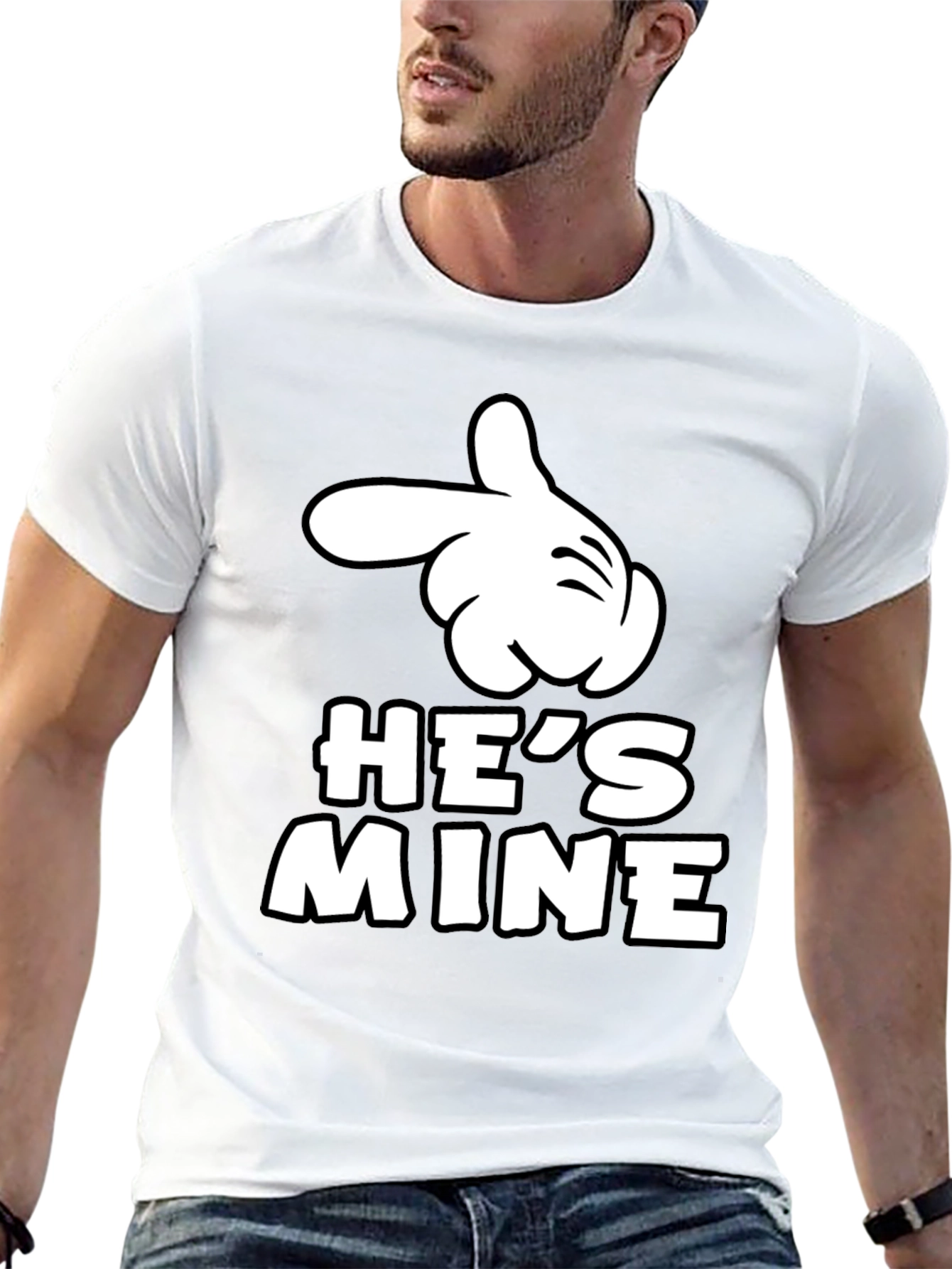 Hes Mine Matching Couple T-Shirt - Novelty Design