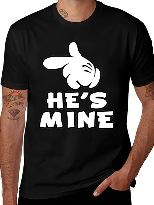 Hes Mine Matching Couple T-Shirt - Novelty Design