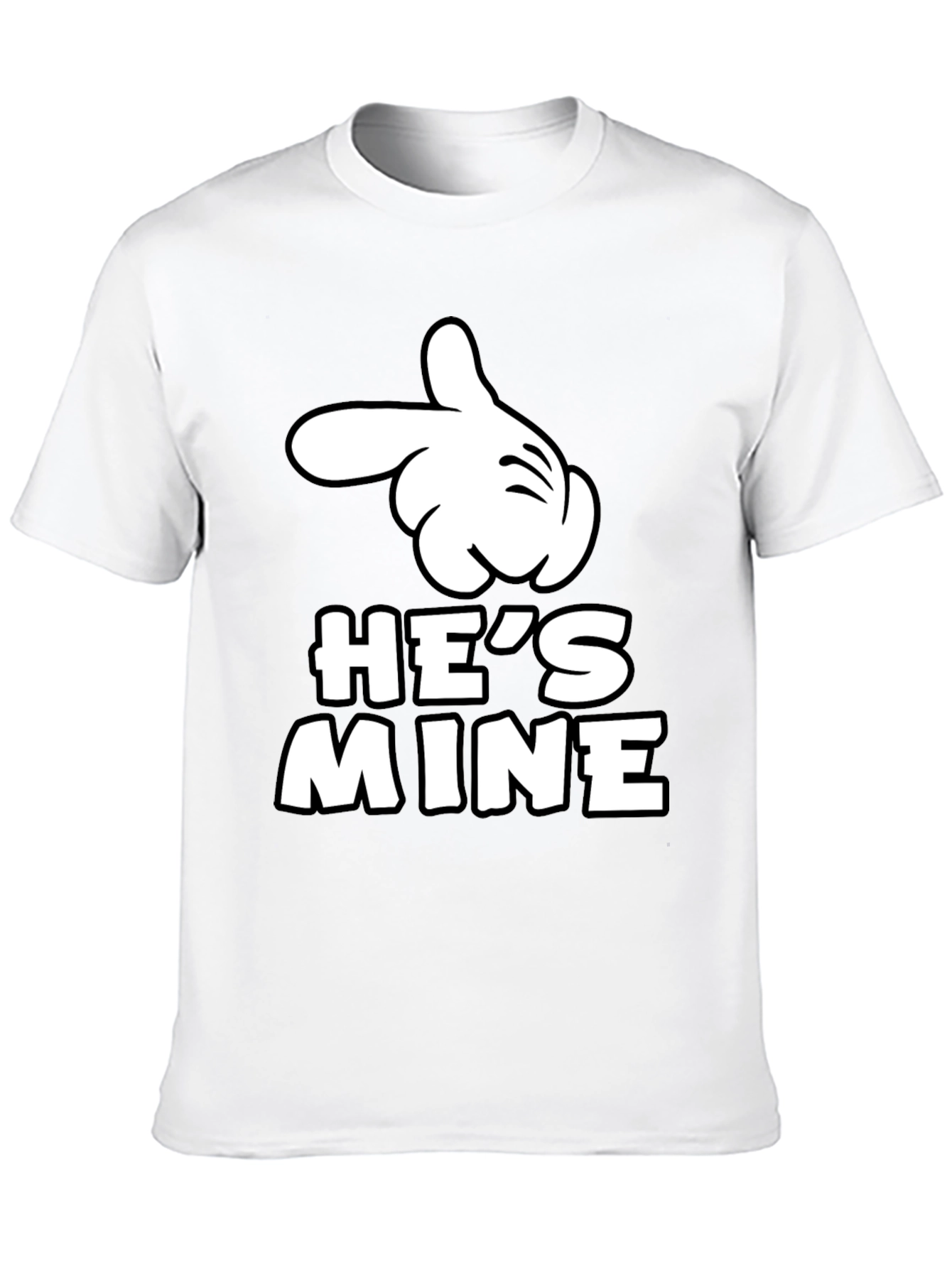 Hes Mine Matching Couple T-Shirt - Novelty Design