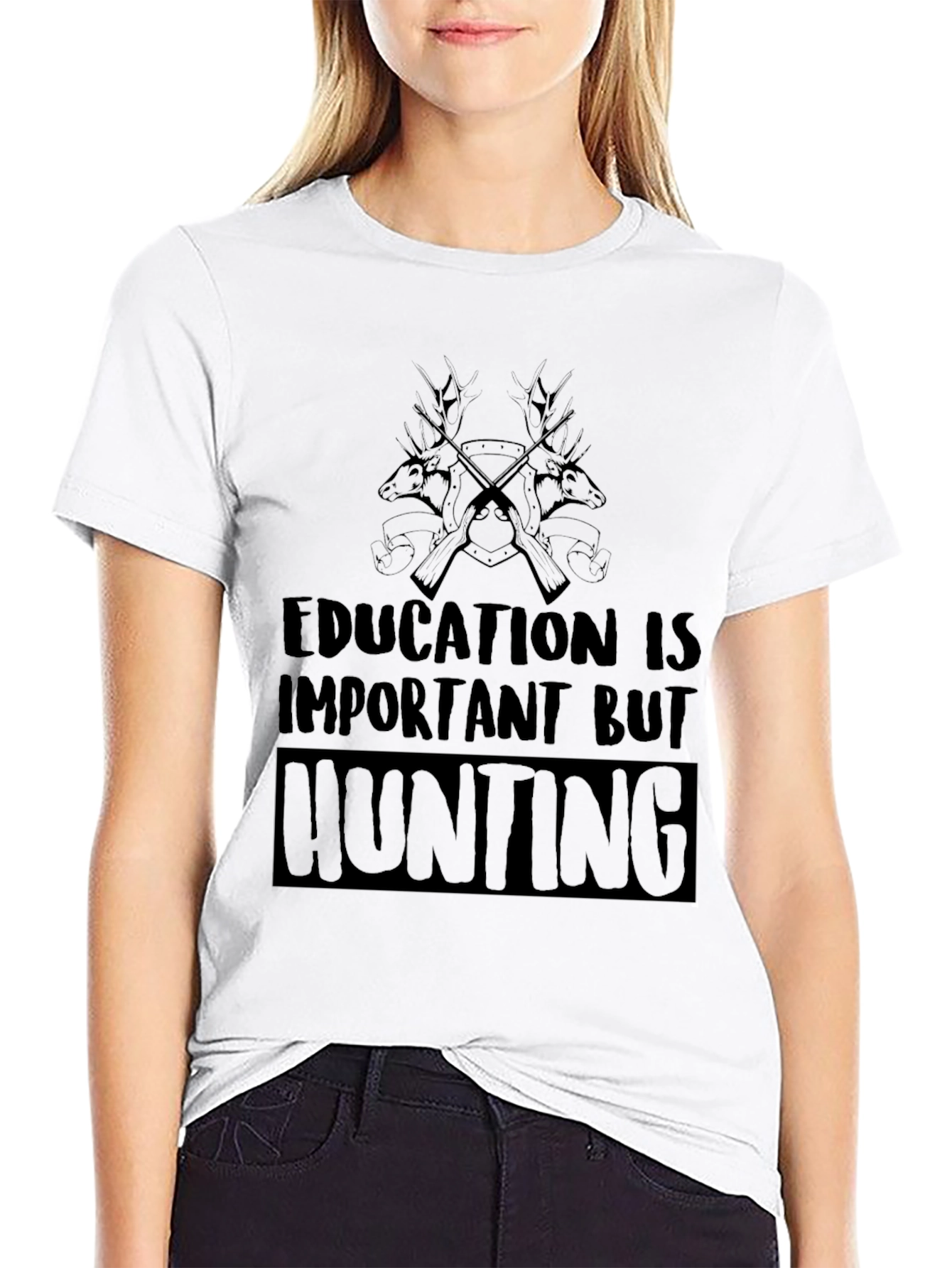Hunting Graphic Tee: Education is Important