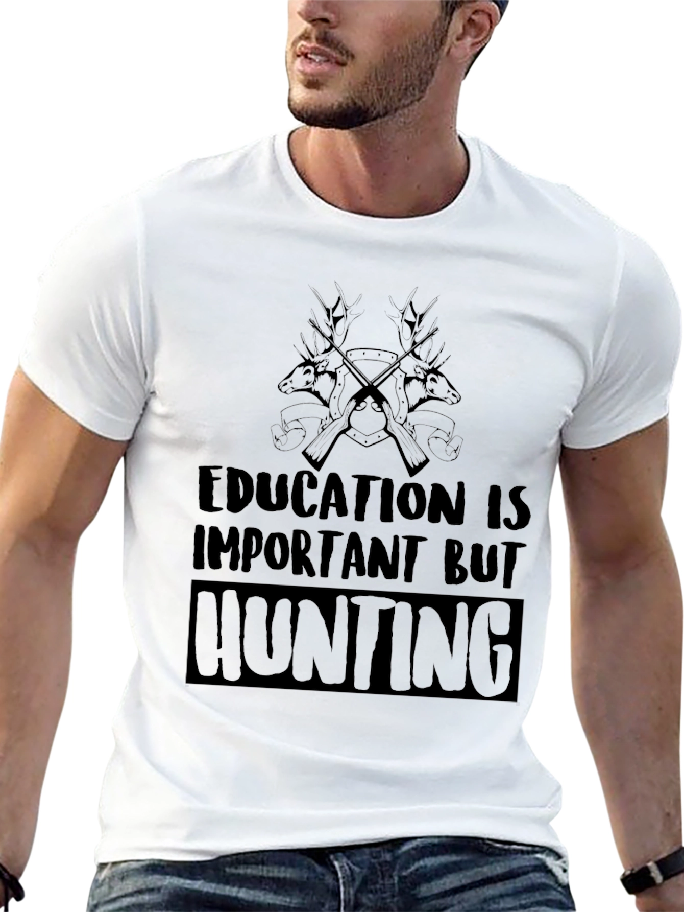 Hunting Graphic Tee: Education is Important