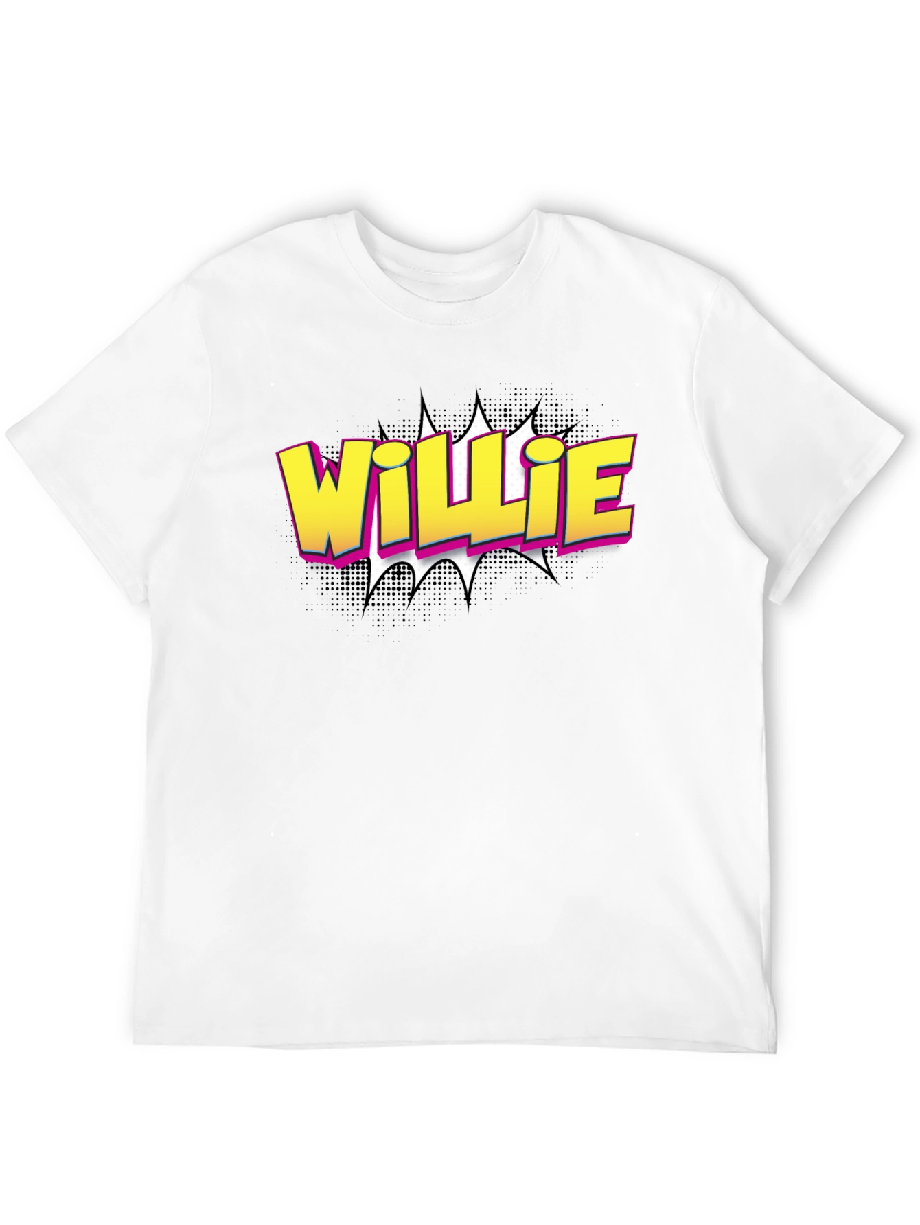 Willie Comic Style Black T-Shirt