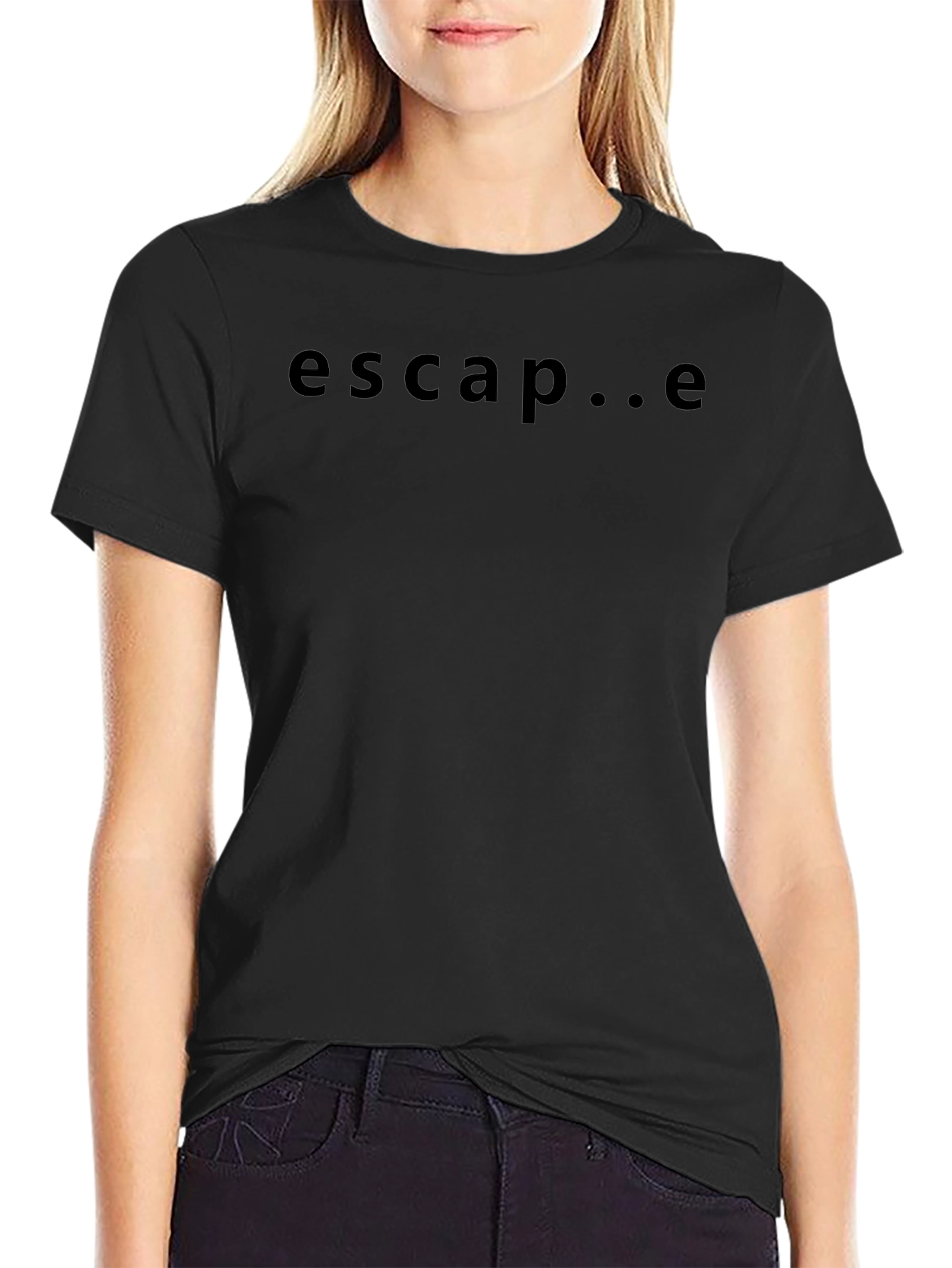 Escape Mens Black Graphic T-Shirt