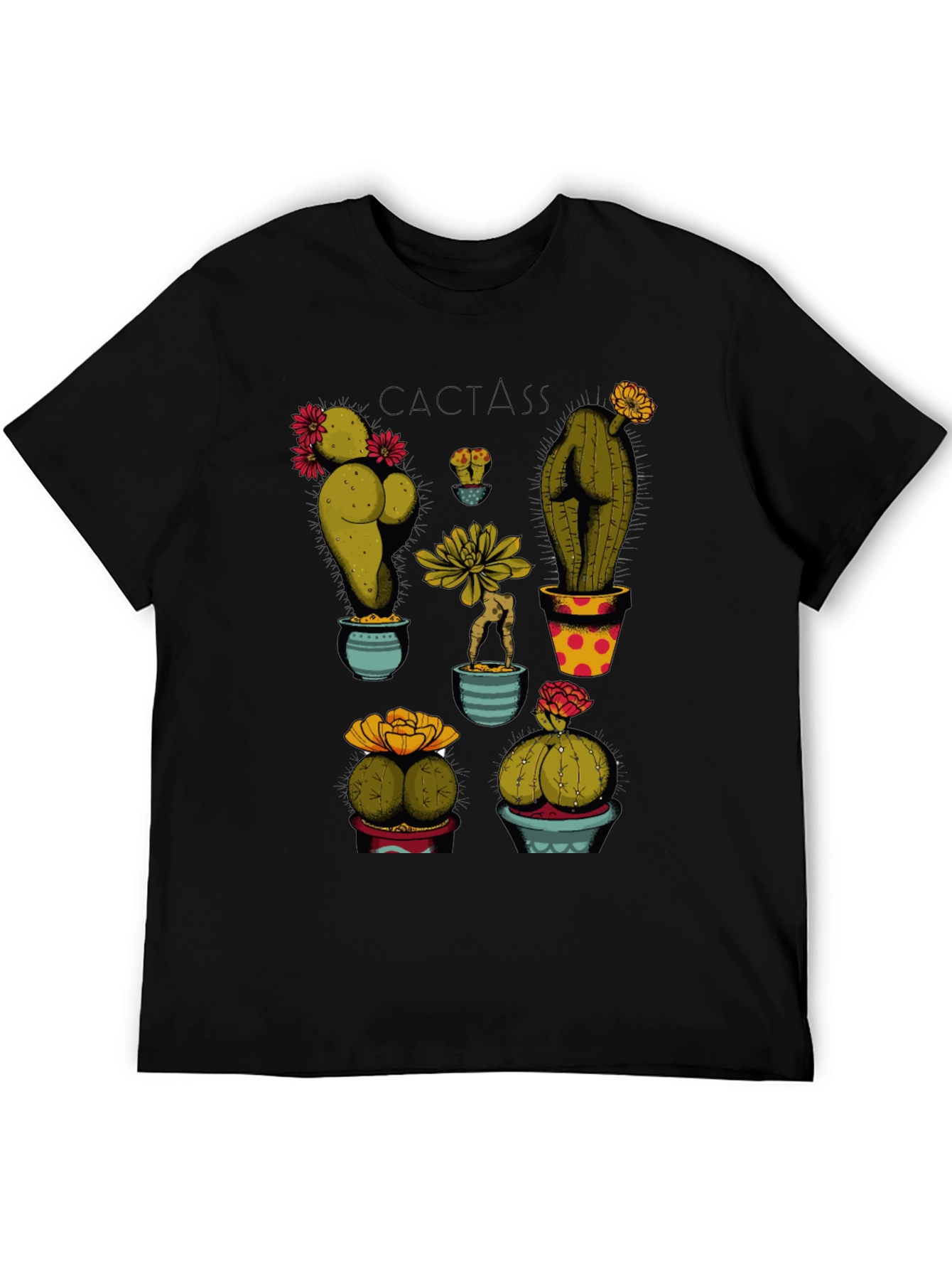 Cactass Graphic T-Shirt - Novelty Plant Humor Tee