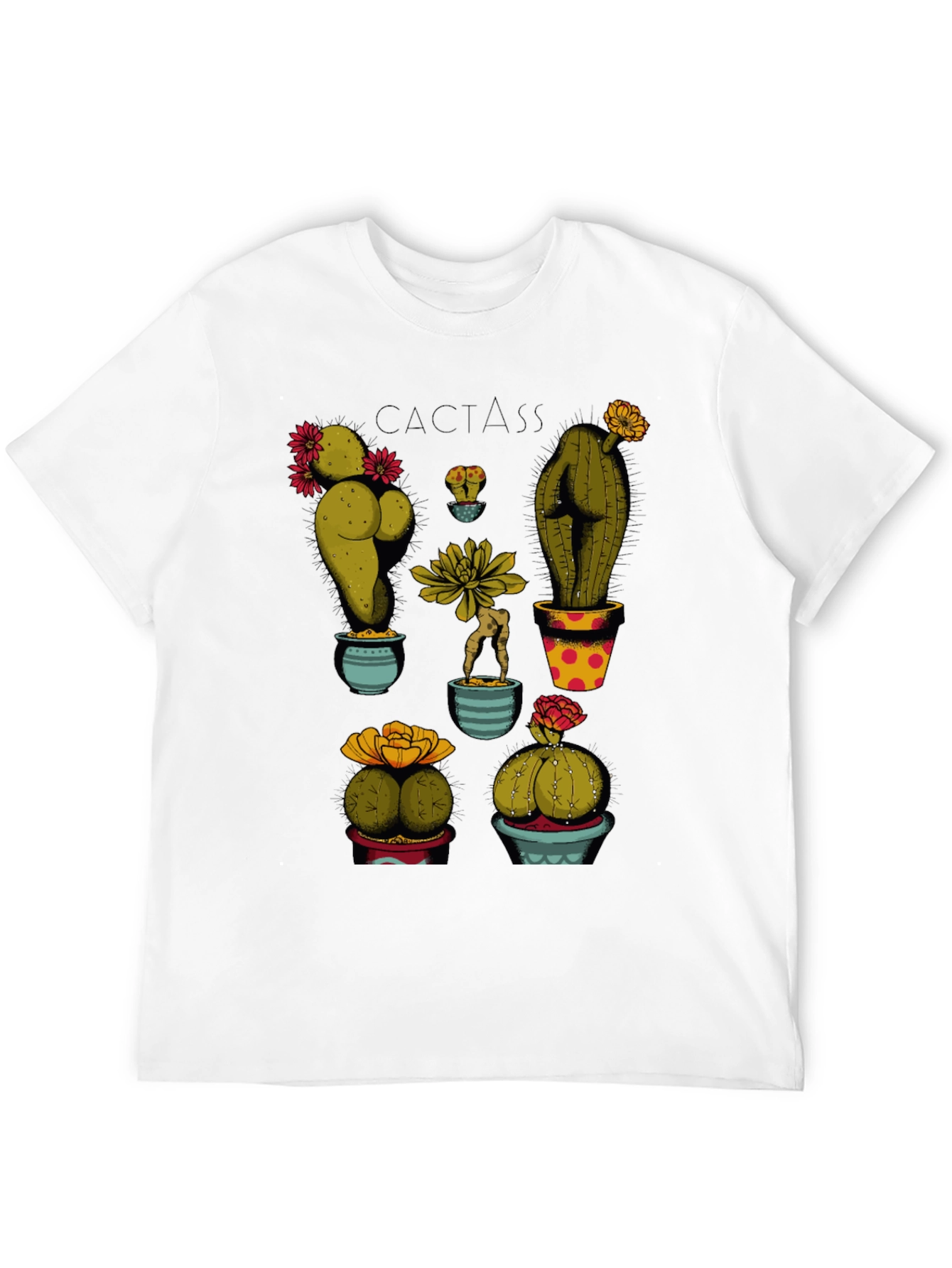 Cactass Graphic T-Shirt - Novelty Plant Humor Tee