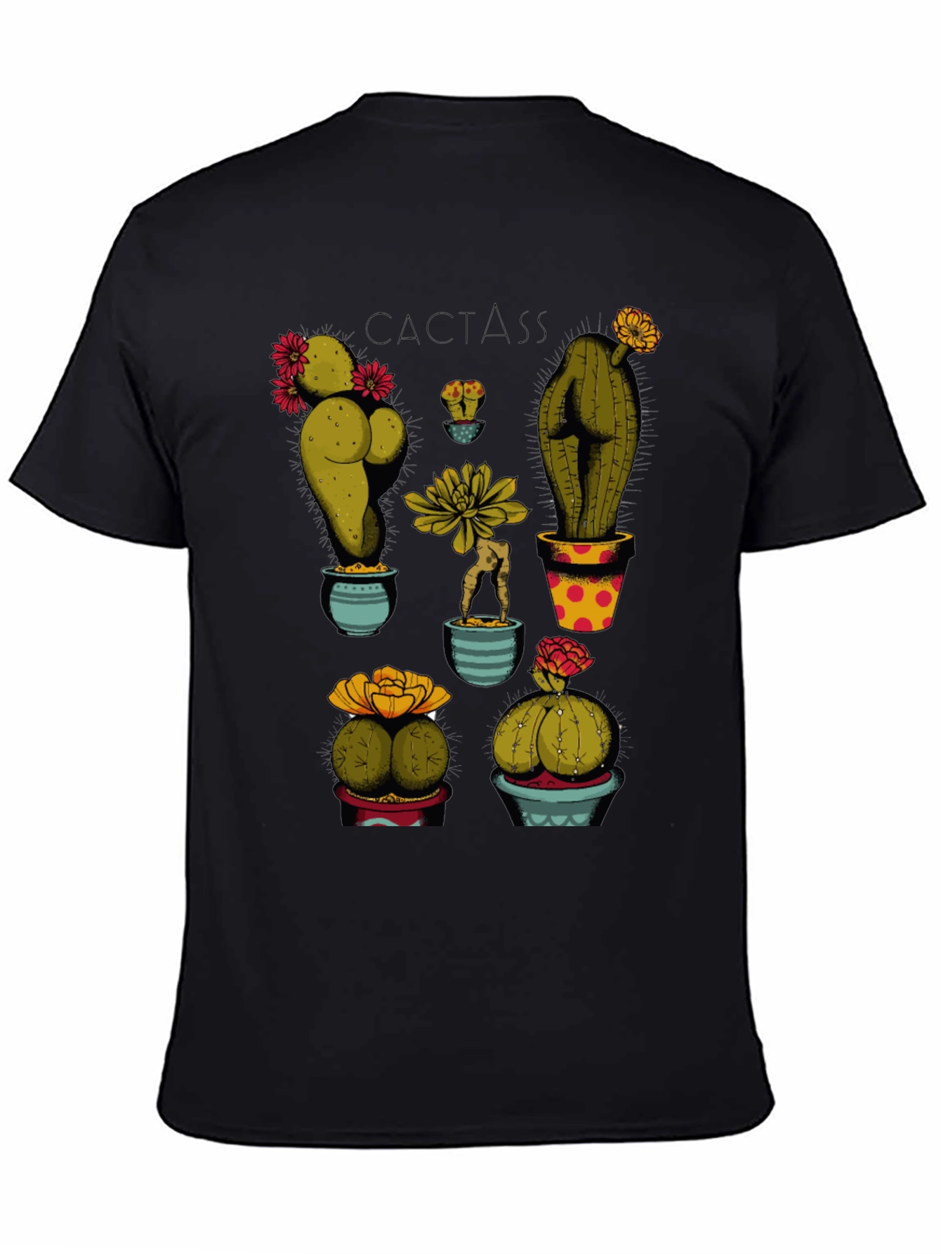 Cactass Graphic T-Shirt - Novelty Plant Humor Tee