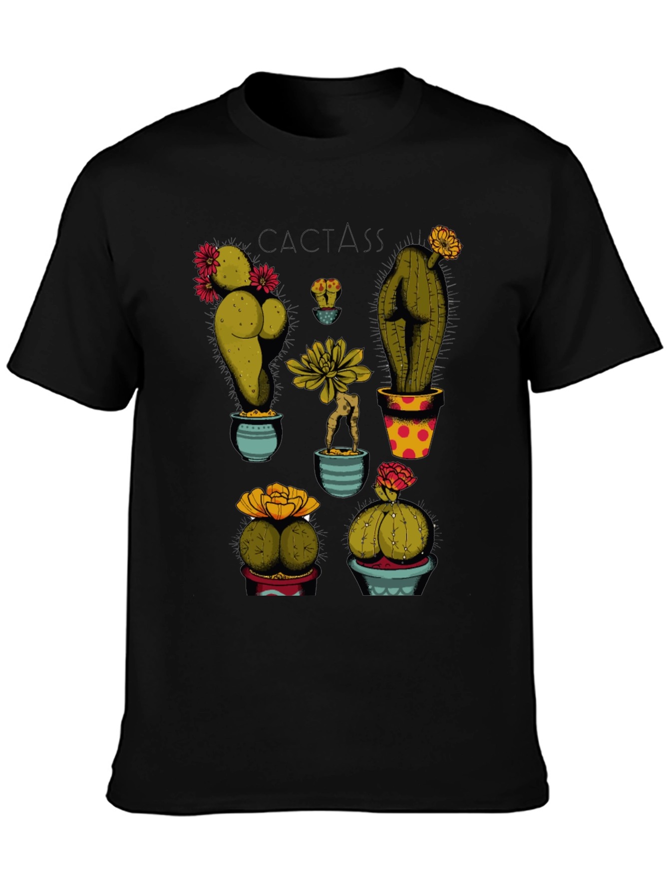 Cactass Graphic T-Shirt - Novelty Plant Humor Tee